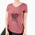 Valentine Finn the Mixed Breed - Women's V-neck Shirt