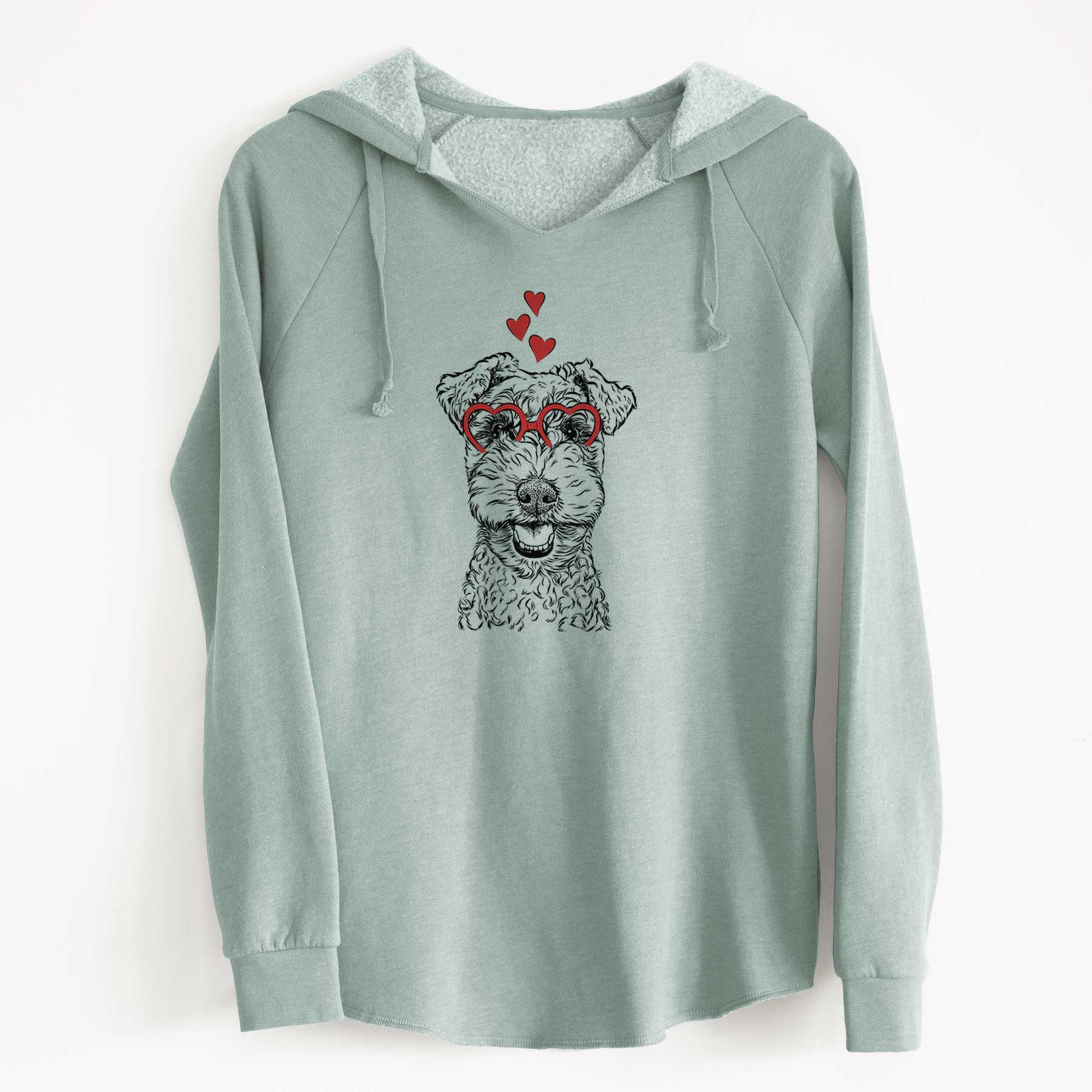 Valentine Fintan the Irish Troodle - Cali Wave Hooded Sweatshirt