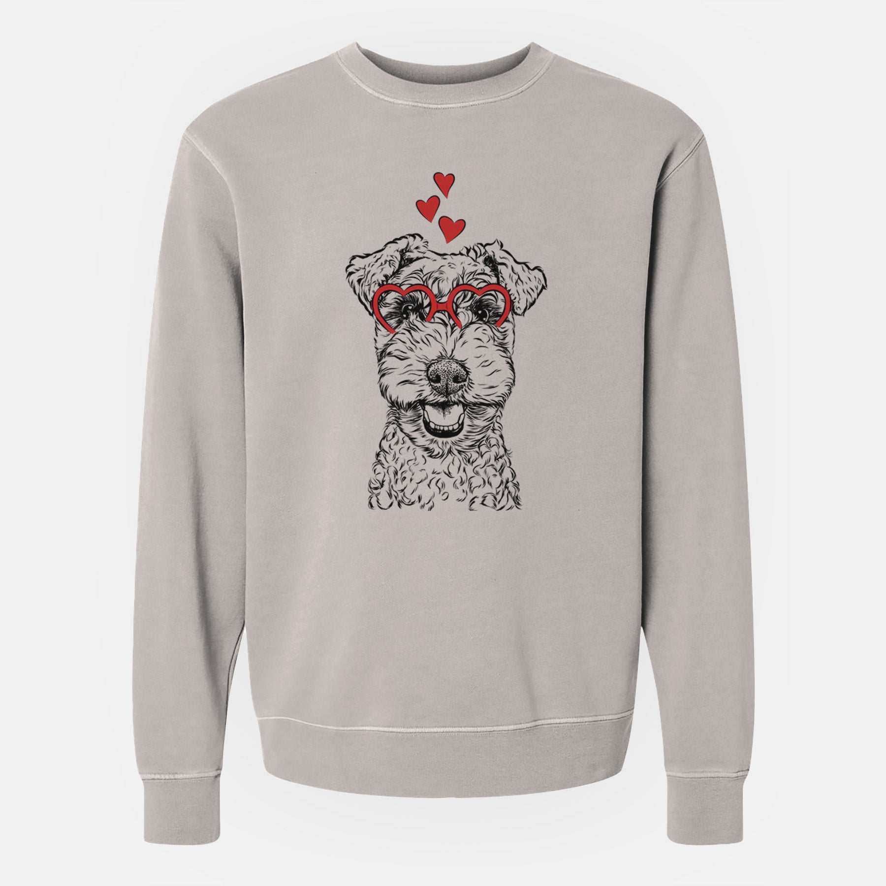 Valentine Fintan the Irish Troodle - Unisex Pigment Dyed Crew Sweatshirt