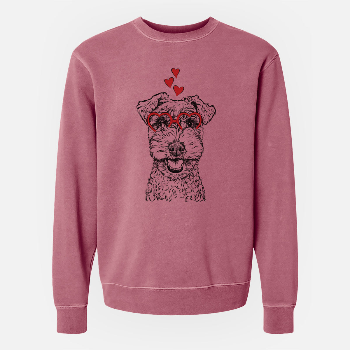 Valentine Fintan the Irish Troodle - Unisex Pigment Dyed Crew Sweatshirt