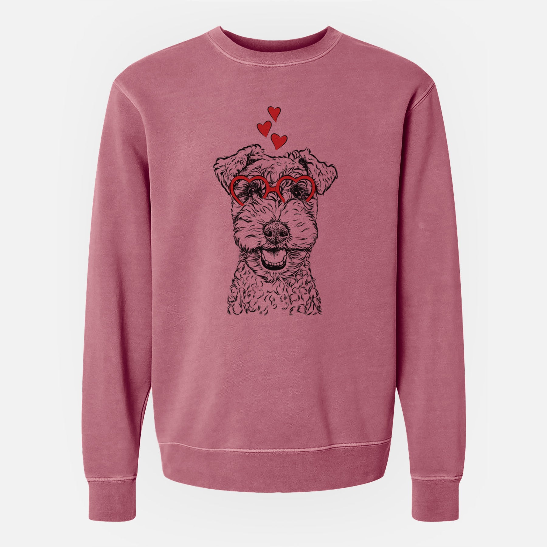 Valentine Fintan the Irish Troodle - Unisex Pigment Dyed Crew Sweatshirt