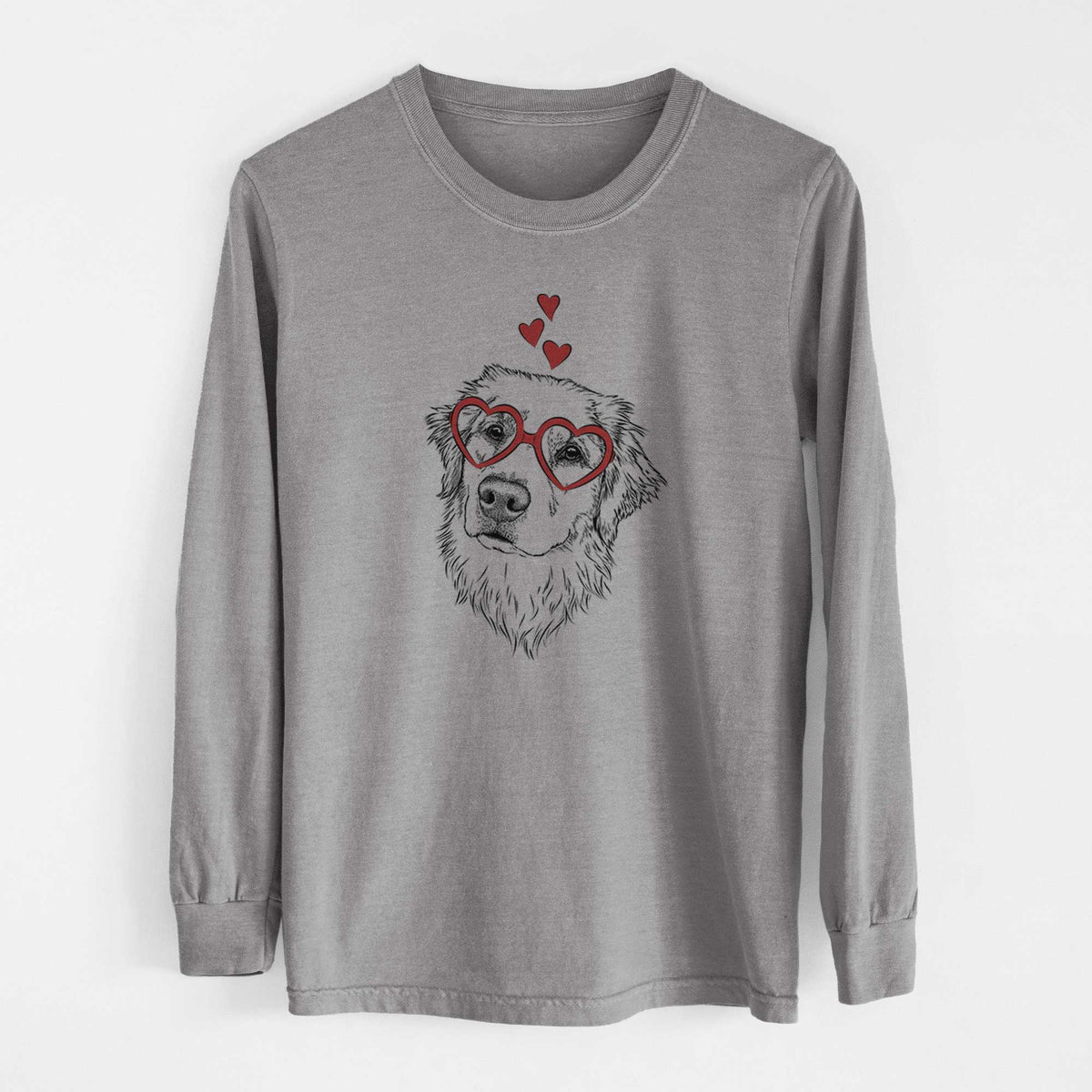 Valentine Fiona the Golden Retriever - Heavyweight 100% Cotton Long Sleeve