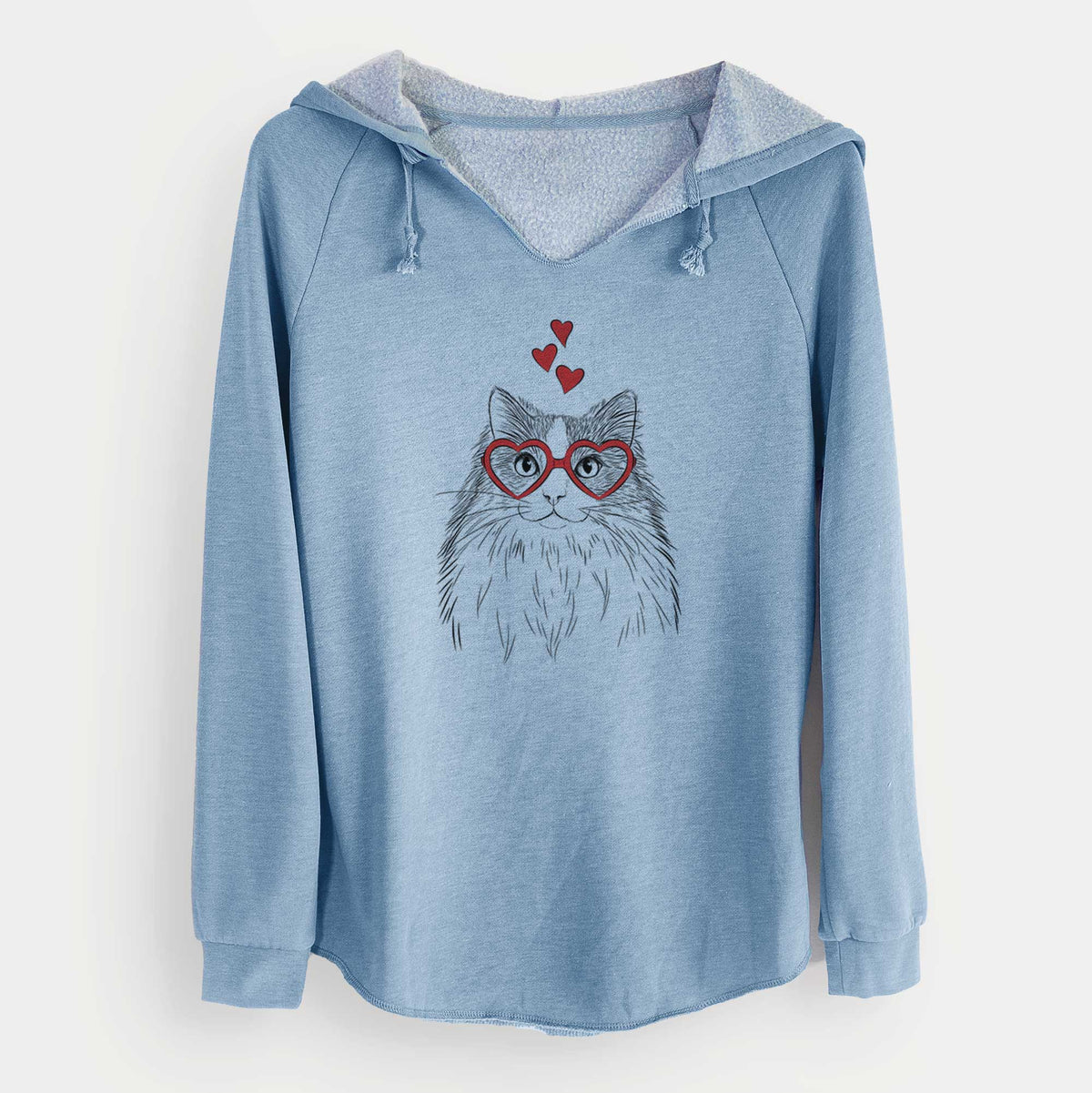 Valentine Fiona the Ragdoll Cat - Cali Wave Hooded Sweatshirt