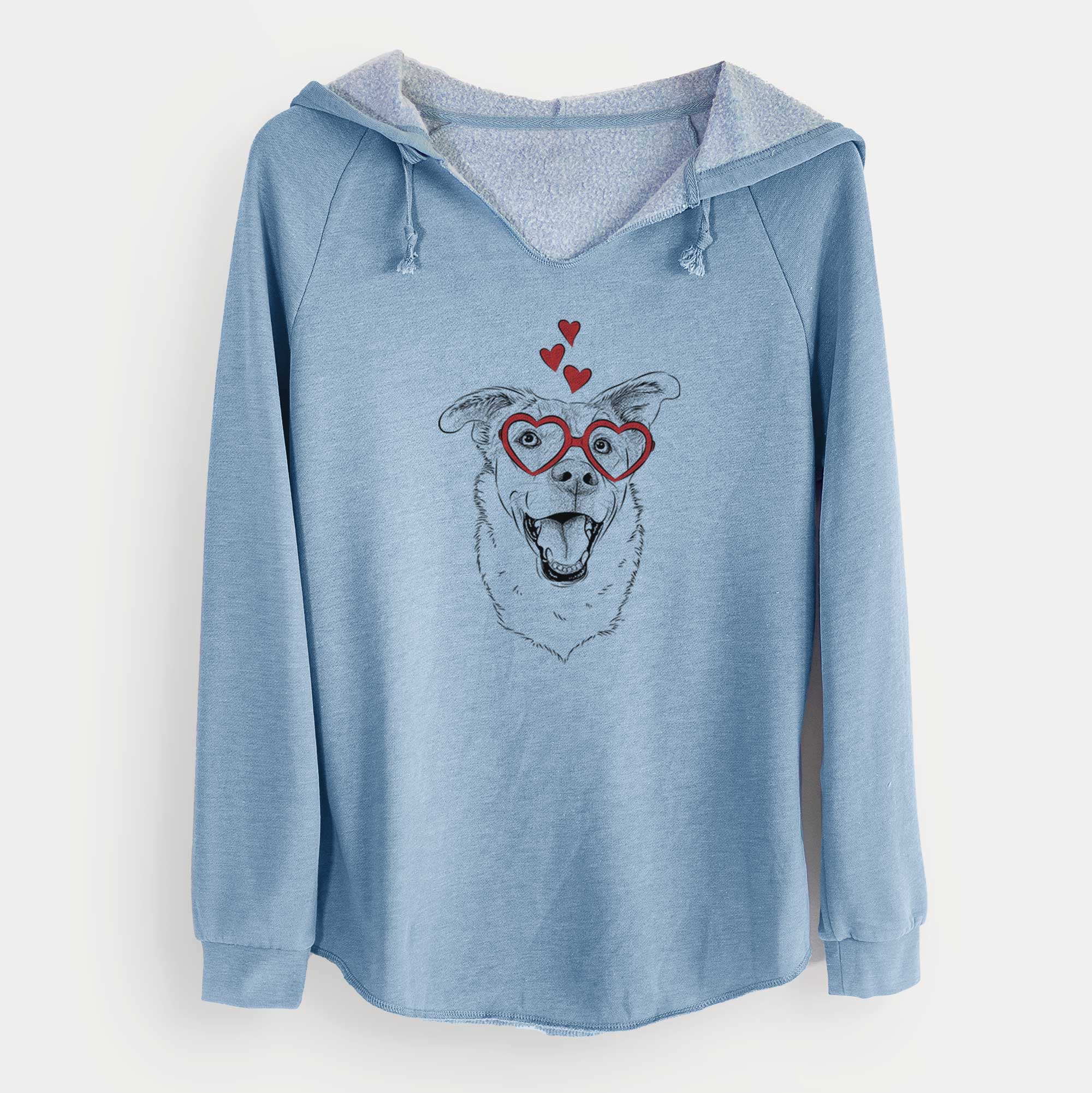 Valentine Fira the Saint Bernard Husky Mix - Cali Wave Hooded Sweatshirt