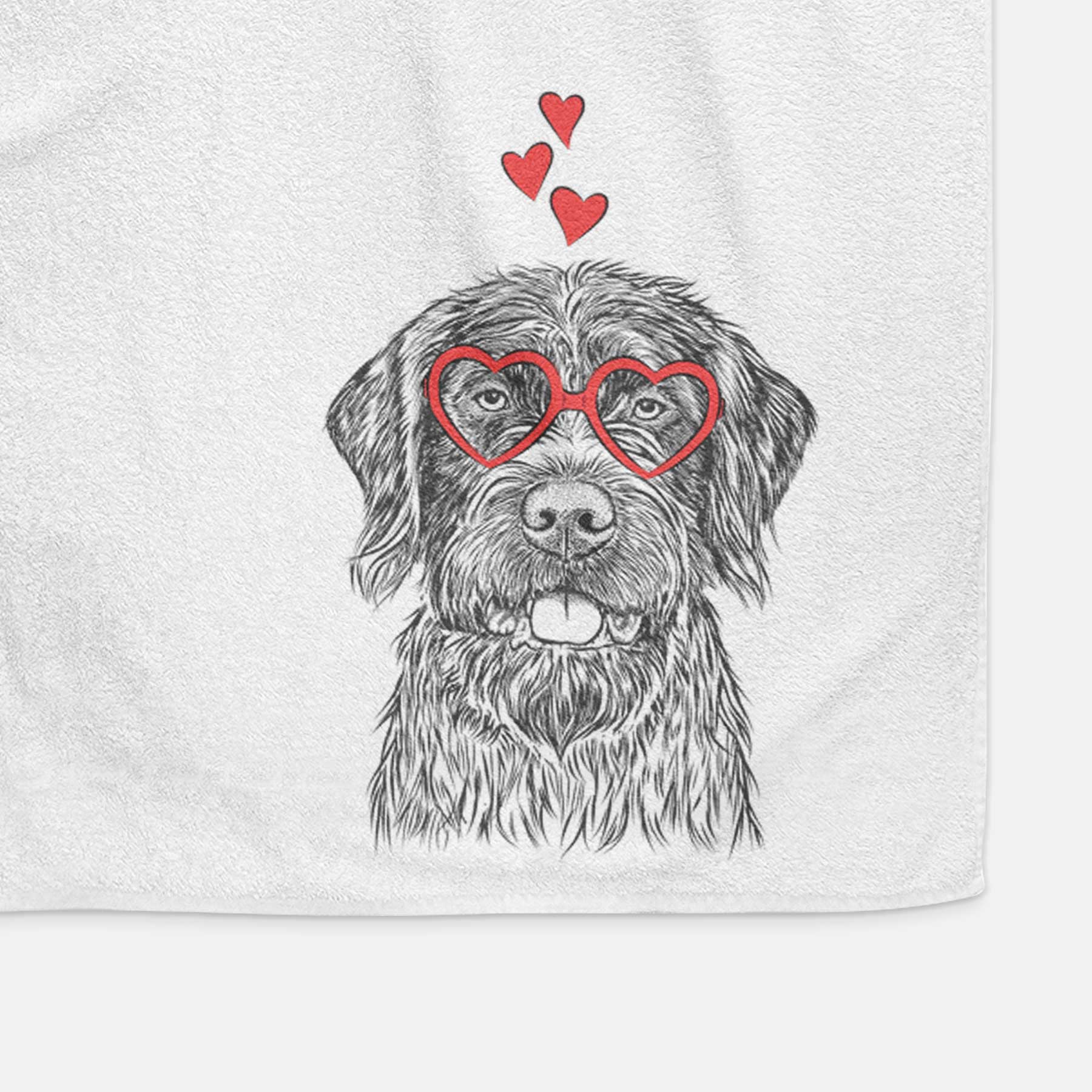 Fletcher the Wirehaired Pointing Griffon Decorative Hand Towel