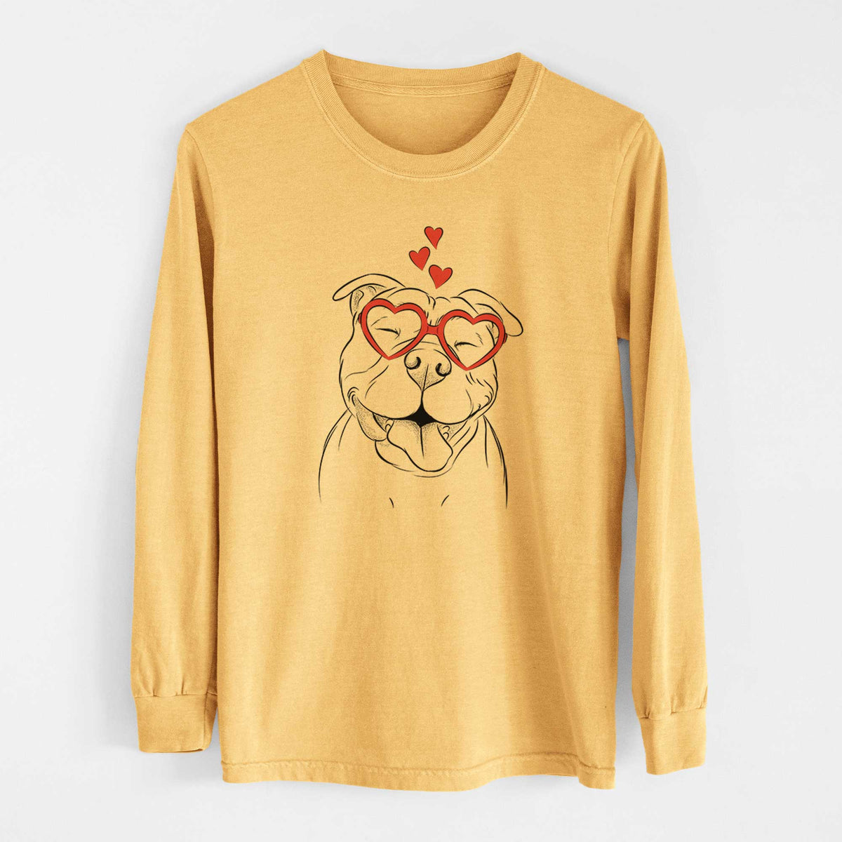 Valentine Floki the American Bully - Heavyweight 100% Cotton Long Sleeve