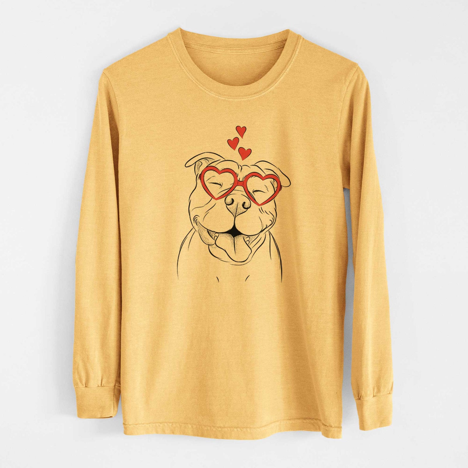 Valentine Floki the American Bully - Heavyweight 100% Cotton Long Sleeve