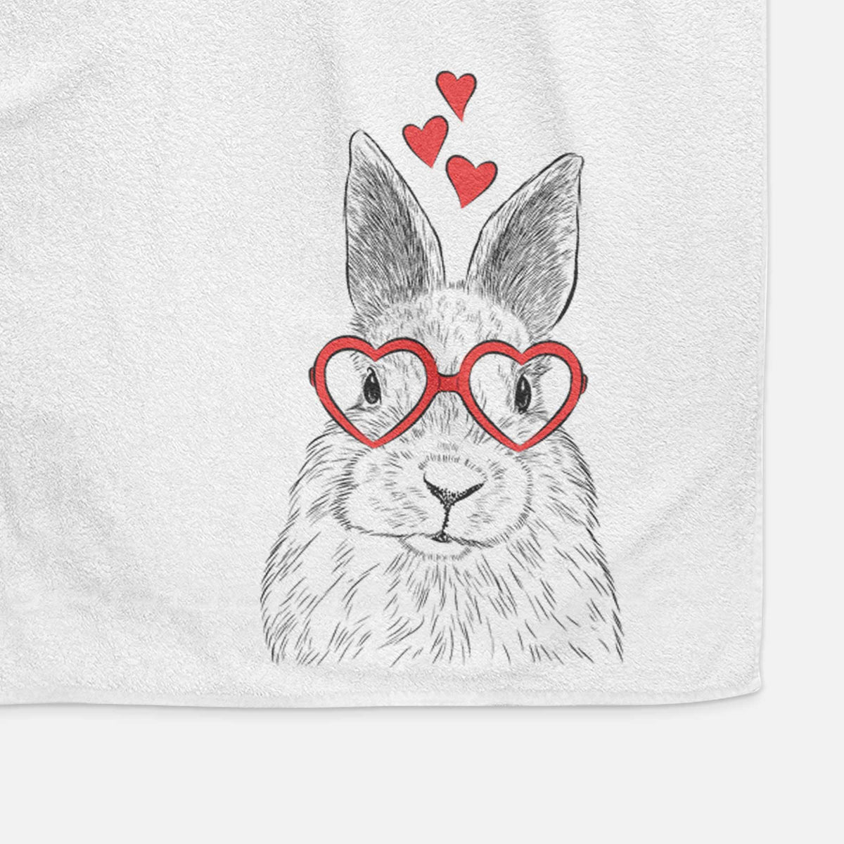 Flower the Rex Rabbit Decorative Hand Towel