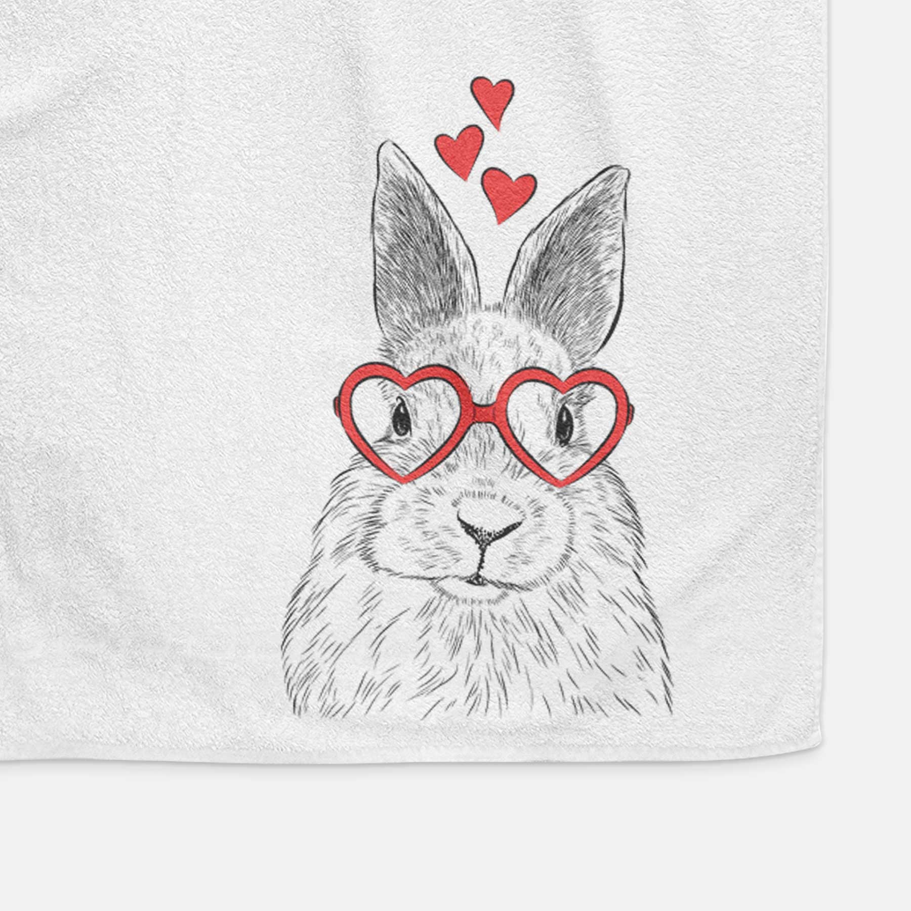 Flower the Rex Rabbit Decorative Hand Towel