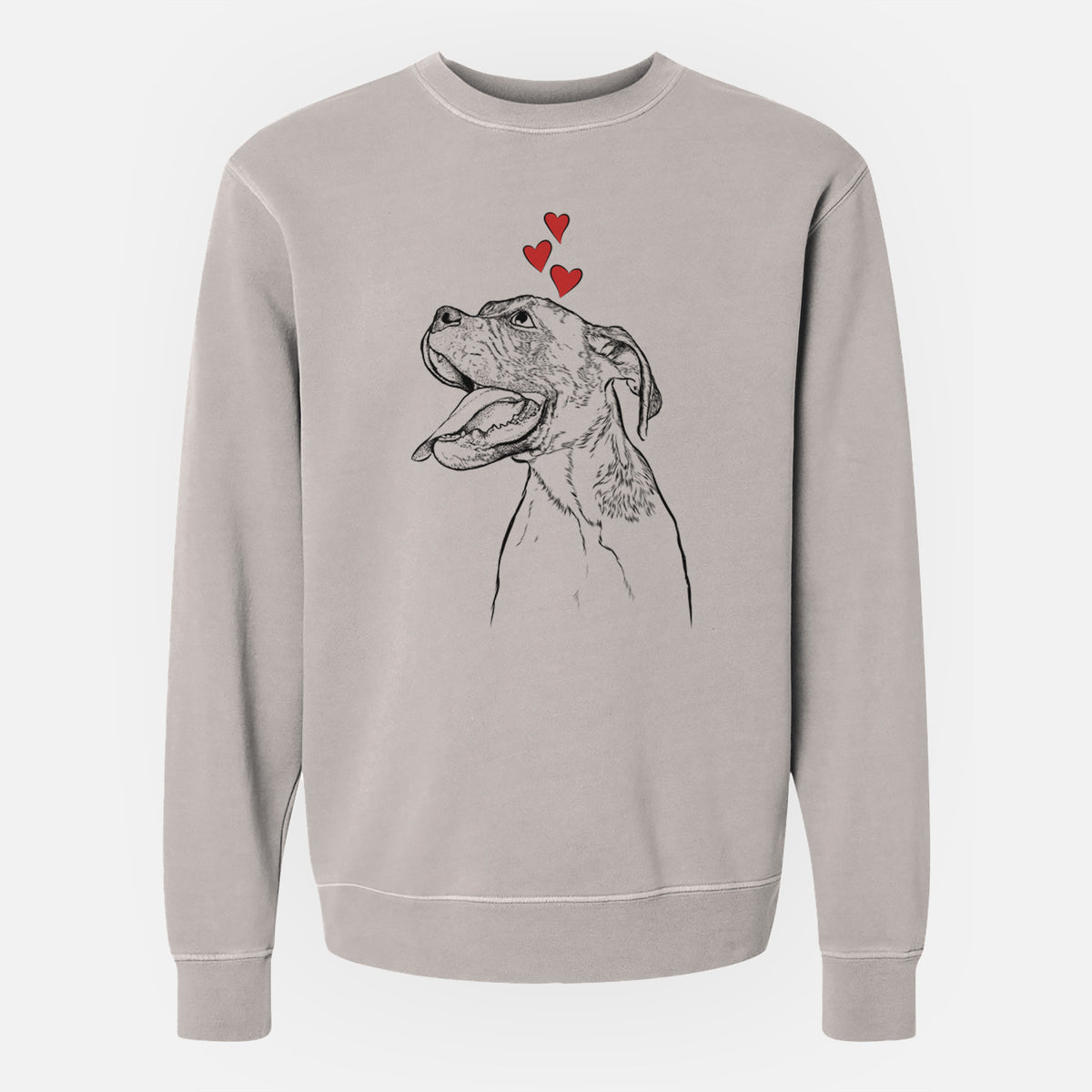 Valentine Floyd the Boxer - Unisex Pigment Dyed Crew Sweatshirt