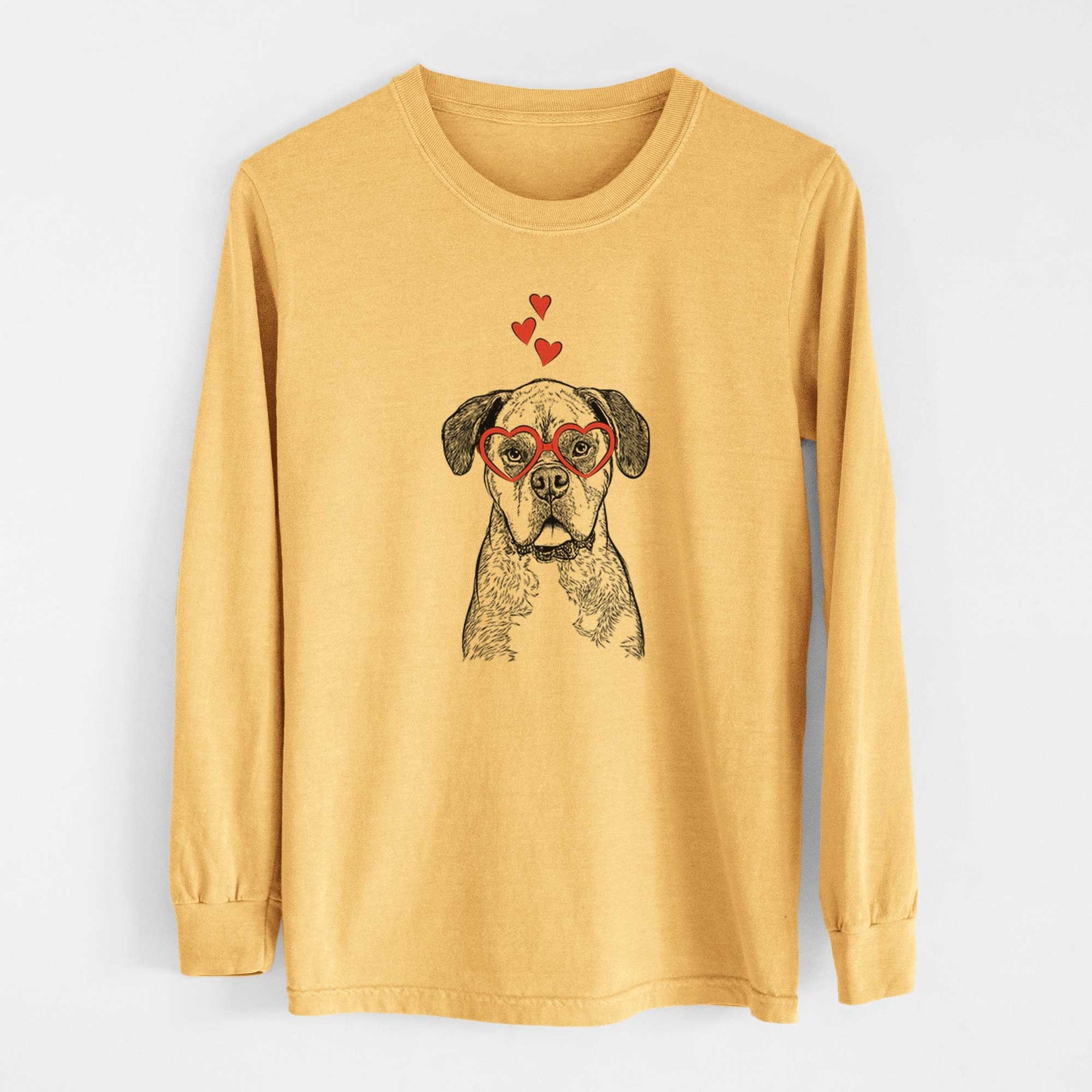 Valentine Floydie Bear the Boxer - Heavyweight 100% Cotton Long Sleeve