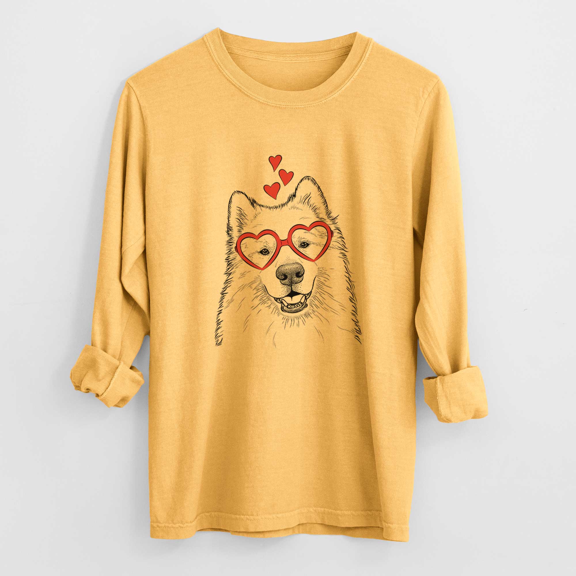 Valentine Foster the Samoyed - Heavyweight 100% Cotton Long Sleeve