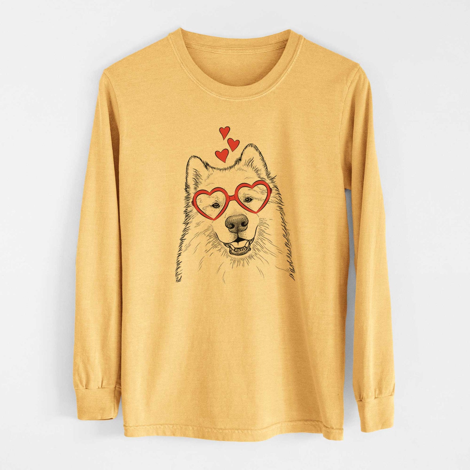 Valentine Foster the Samoyed - Heavyweight 100% Cotton Long Sleeve
