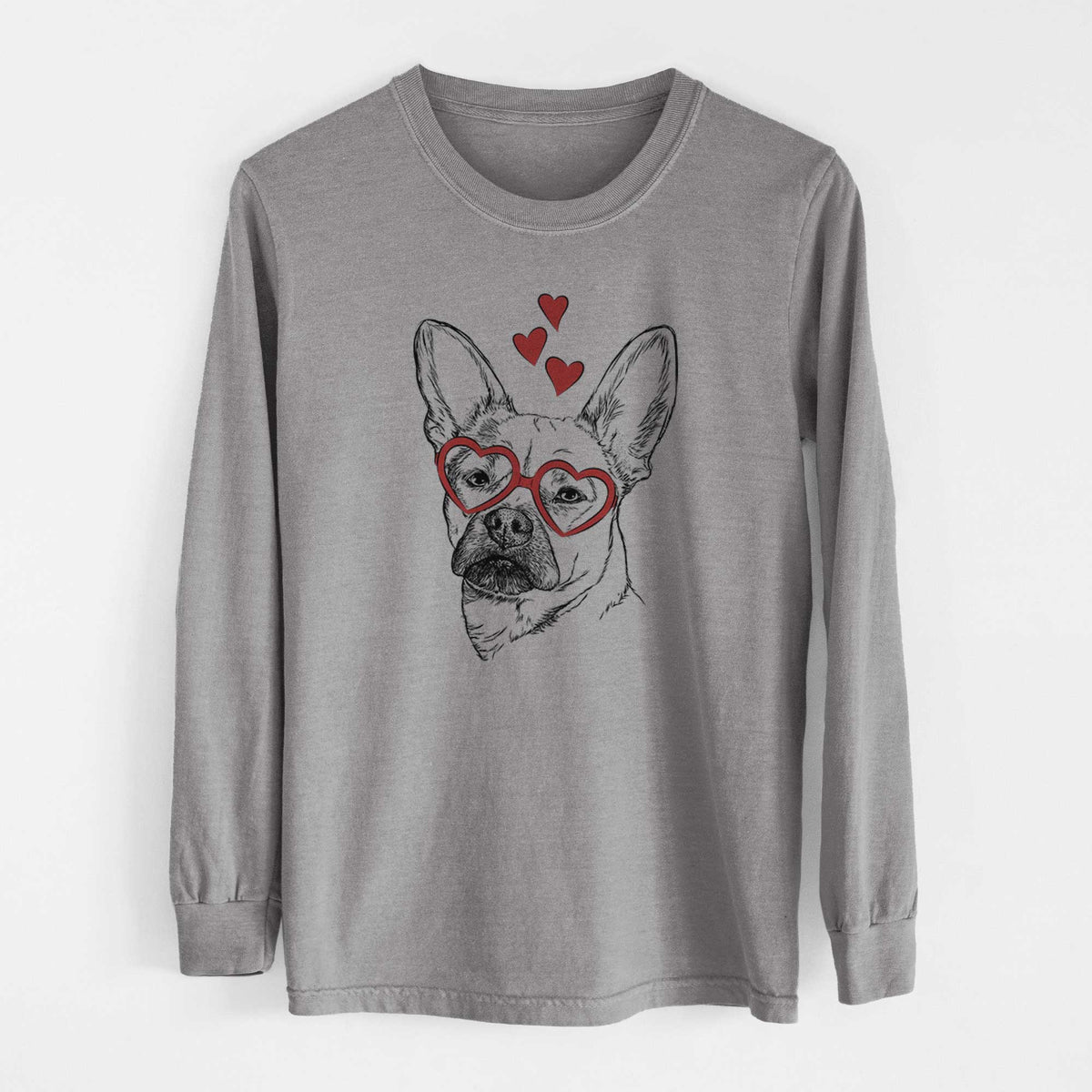 Valentine Frankie the Mixed Breed - Heavyweight 100% Cotton Long Sleeve