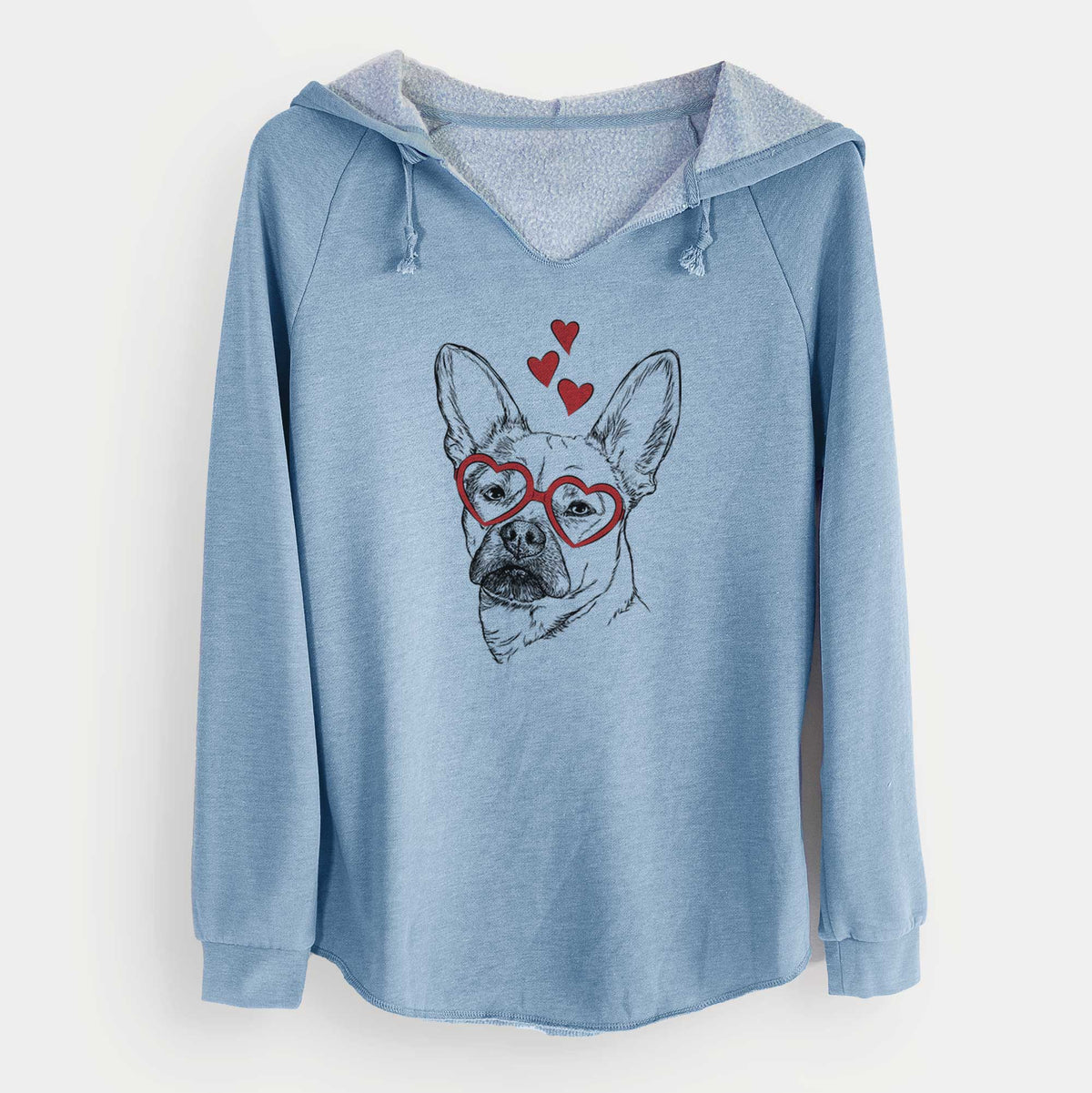Valentine Frankie the Mixed Breed - Cali Wave Hooded Sweatshirt