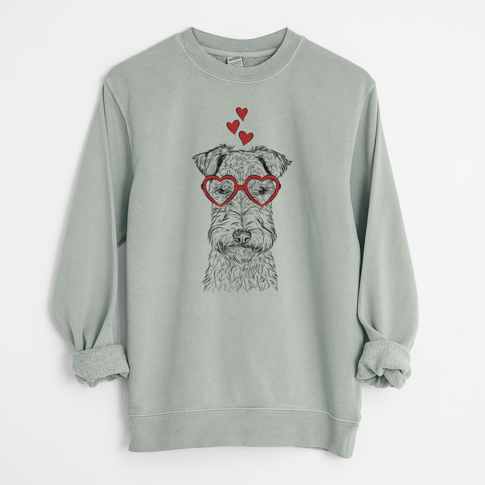 Valentine Frida the Lakeland Terrier - Unisex Pigment Dyed Crew Sweatshirt