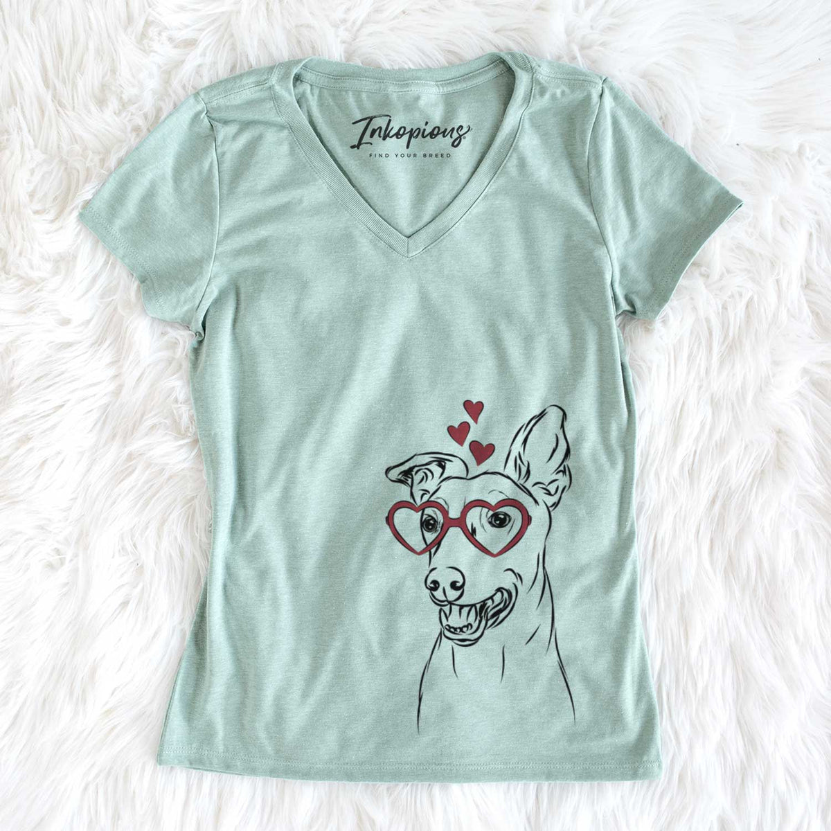 Frosty the Greyhound - Women's V-neck Shirt