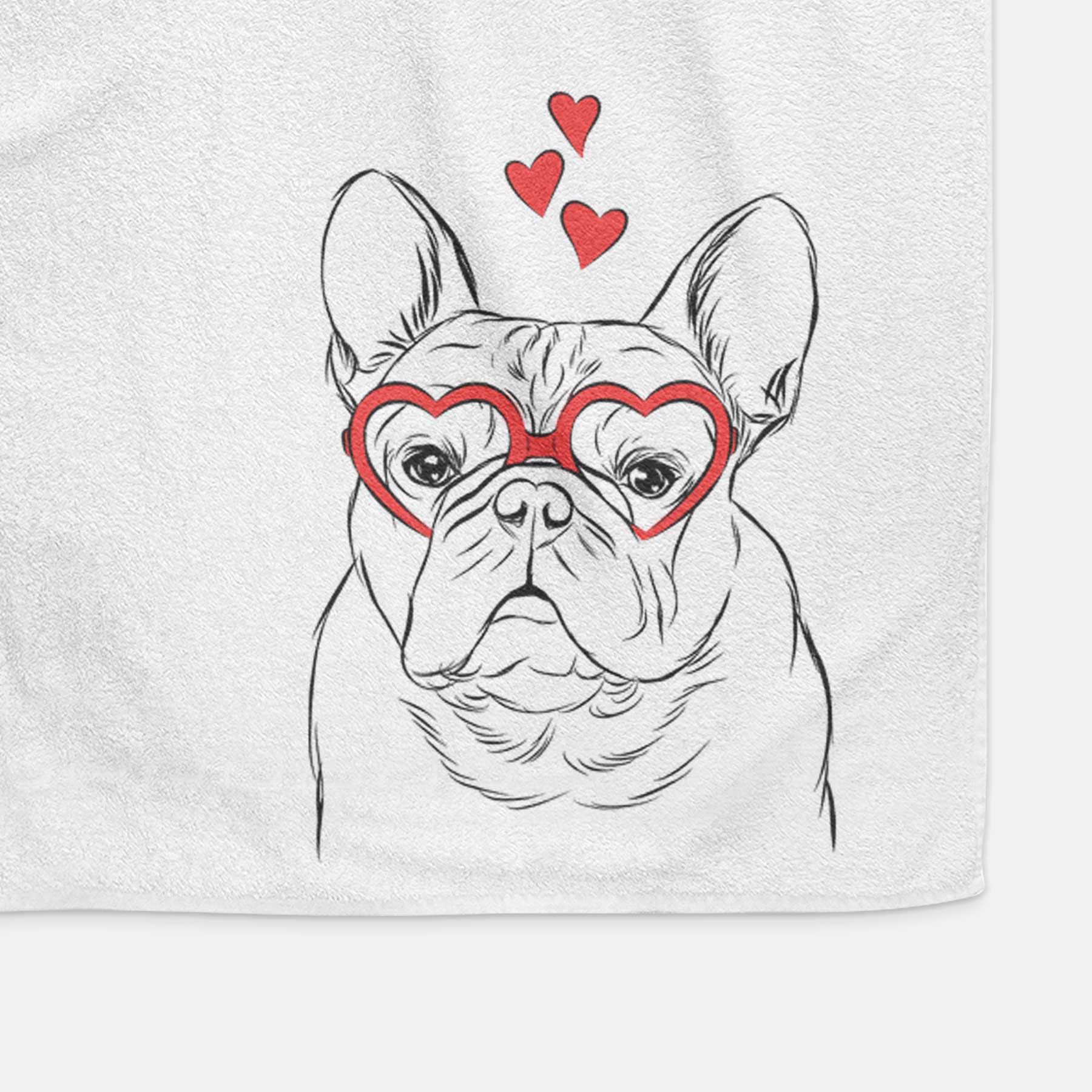 Fudge the French Bulldog Decorative Hand Towel