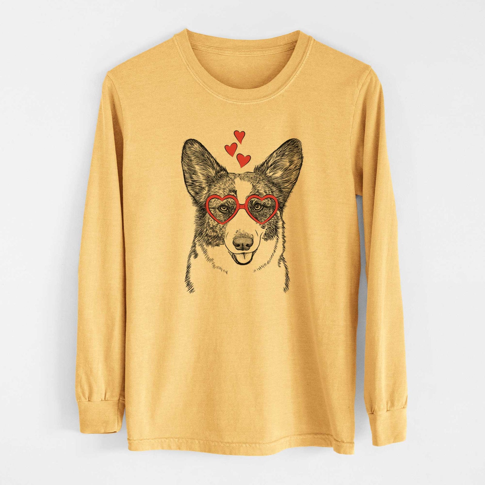 Valentine Gabby the Cardigan Welsh Corgi - Heavyweight 100% Cotton Long Sleeve