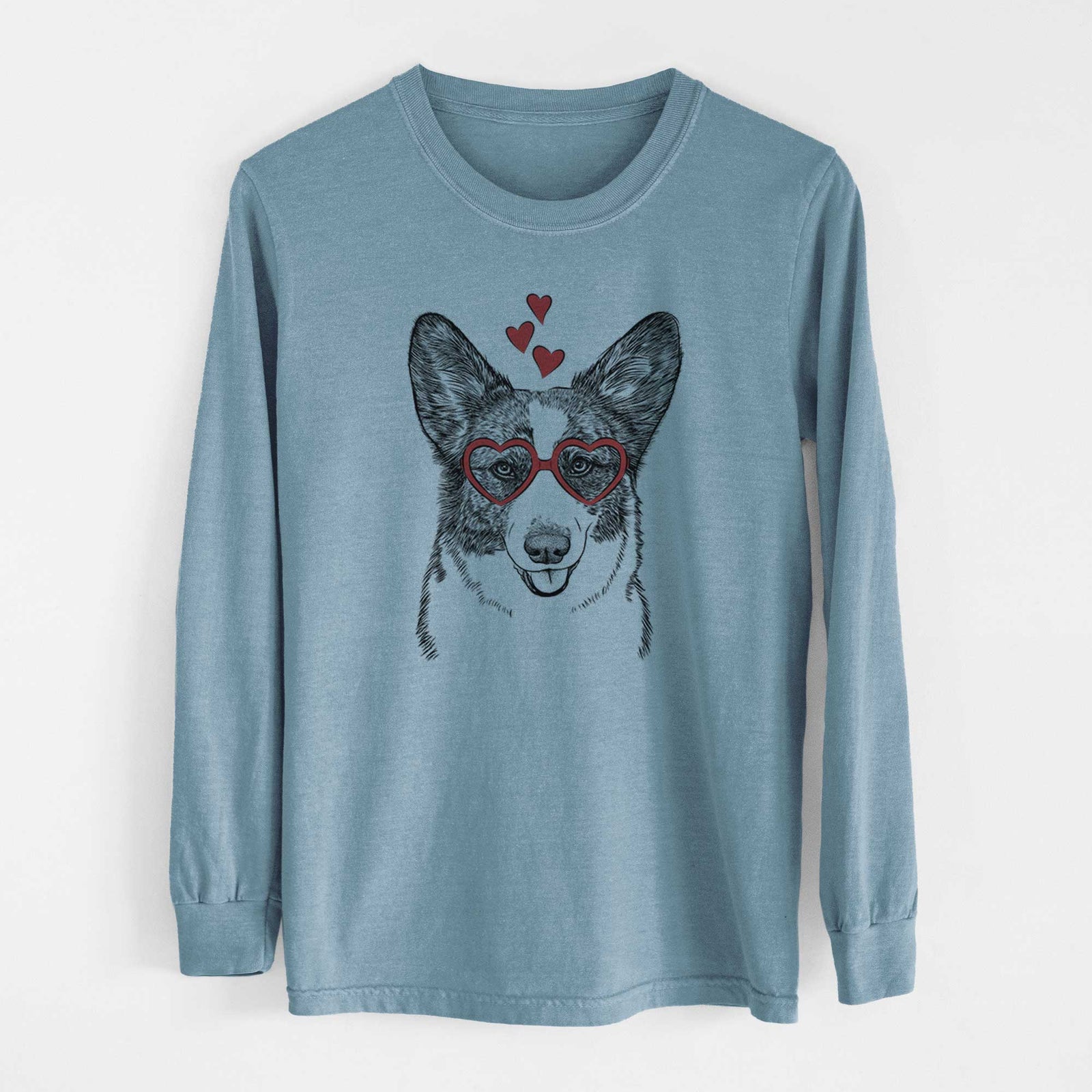 Valentine Gabby the Cardigan Welsh Corgi - Heavyweight 100% Cotton Long Sleeve