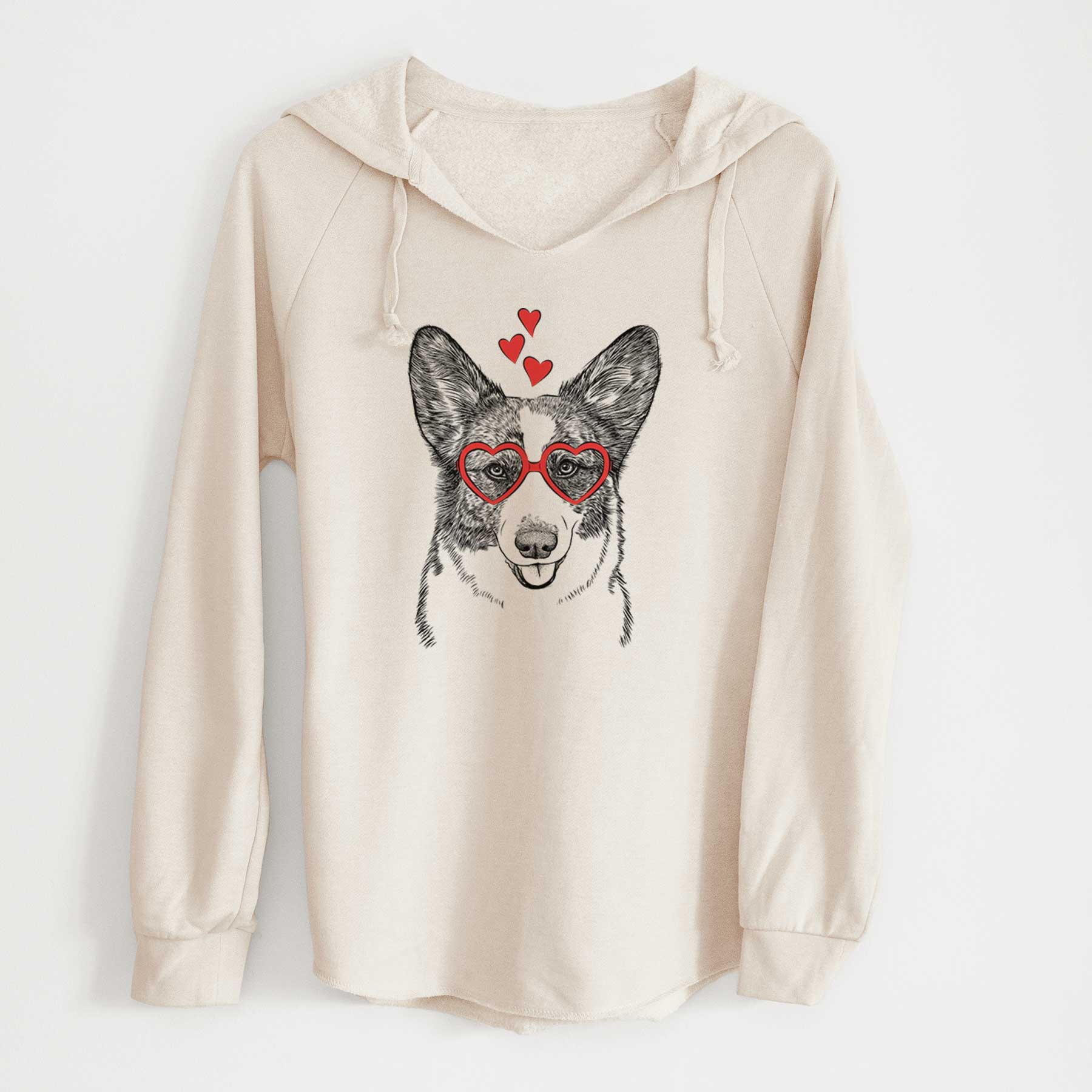 Valentine Gabby the Cardigan Welsh Corgi - Cali Wave Hooded Sweatshirt