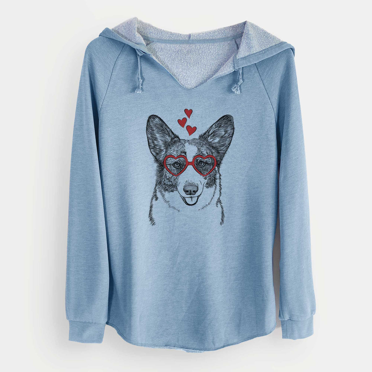 Valentine Gabby the Cardigan Welsh Corgi - Cali Wave Hooded Sweatshirt