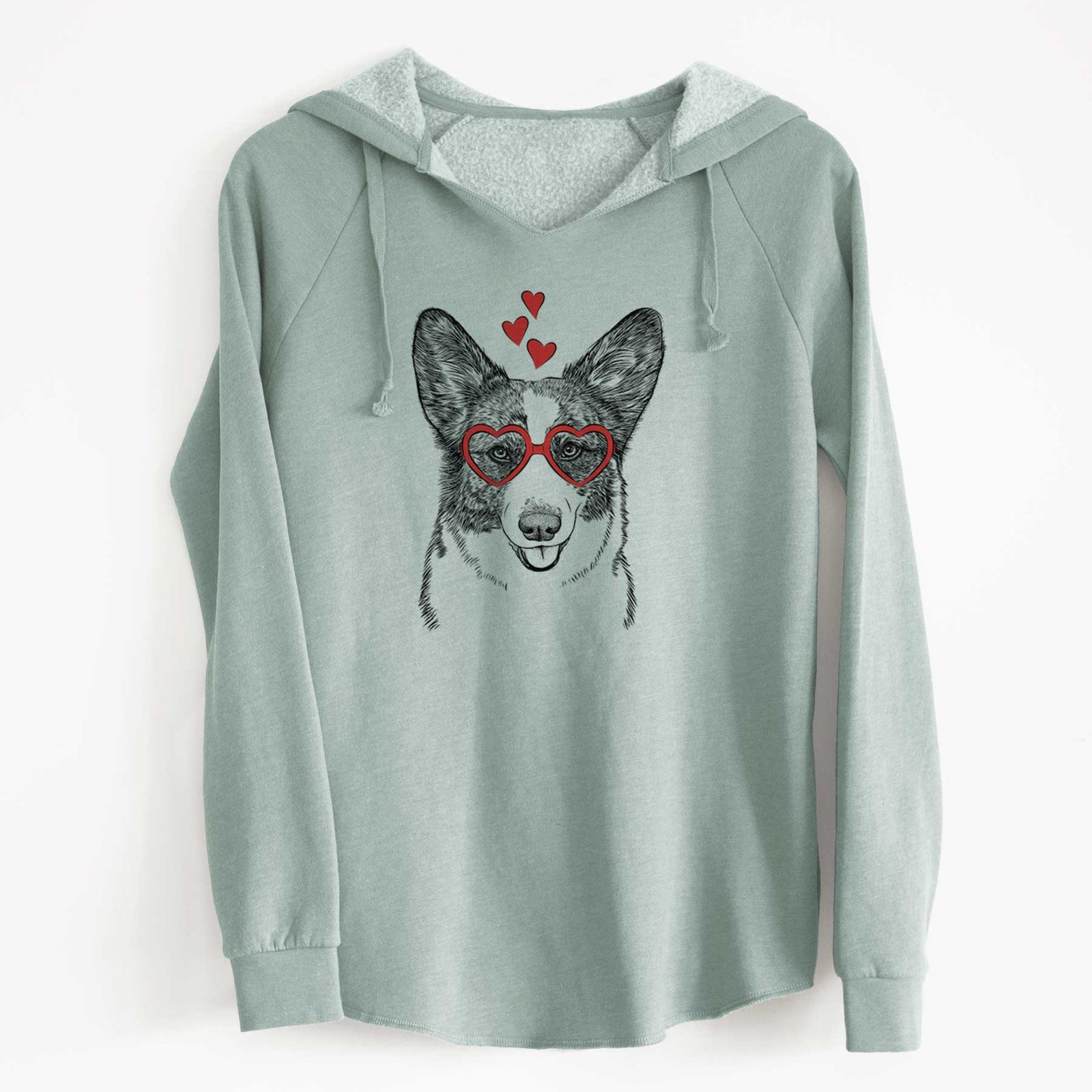 Valentine Gabby the Cardigan Welsh Corgi - Cali Wave Hooded Sweatshirt