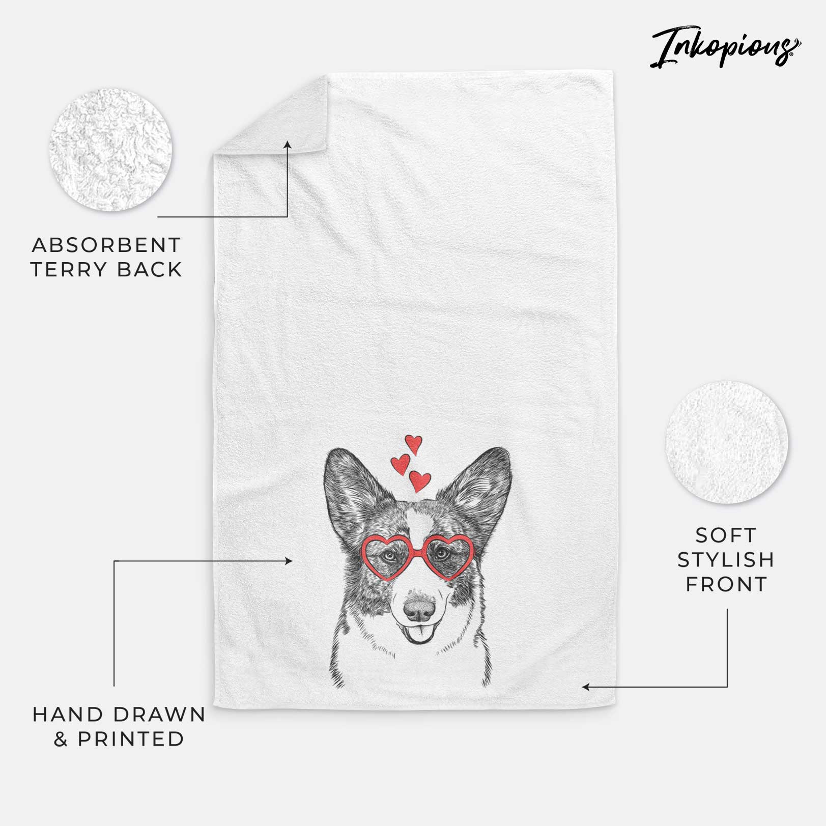 Gabby the Cardigan Welsh Corgi Decorative Hand Towel
