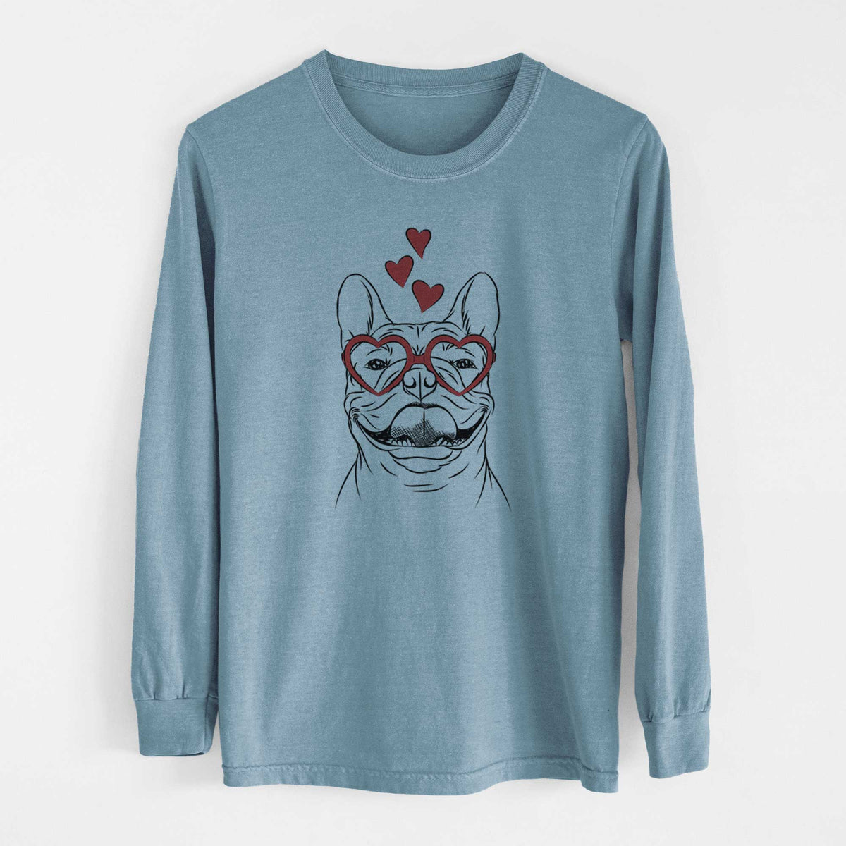 Valentine Gaston the French Bulldog - Heavyweight 100% Cotton Long Sleeve