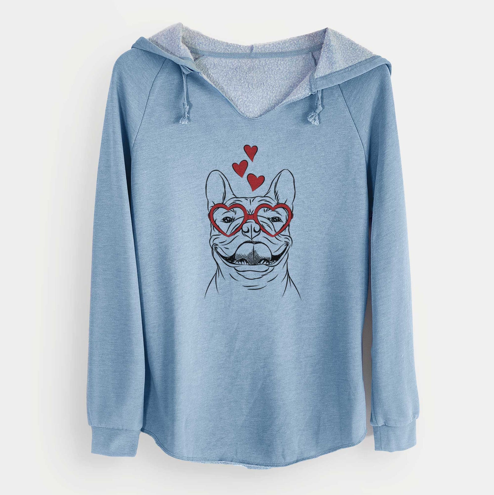 Valentine Gaston the French Bulldog - Cali Wave Hooded Sweatshirt