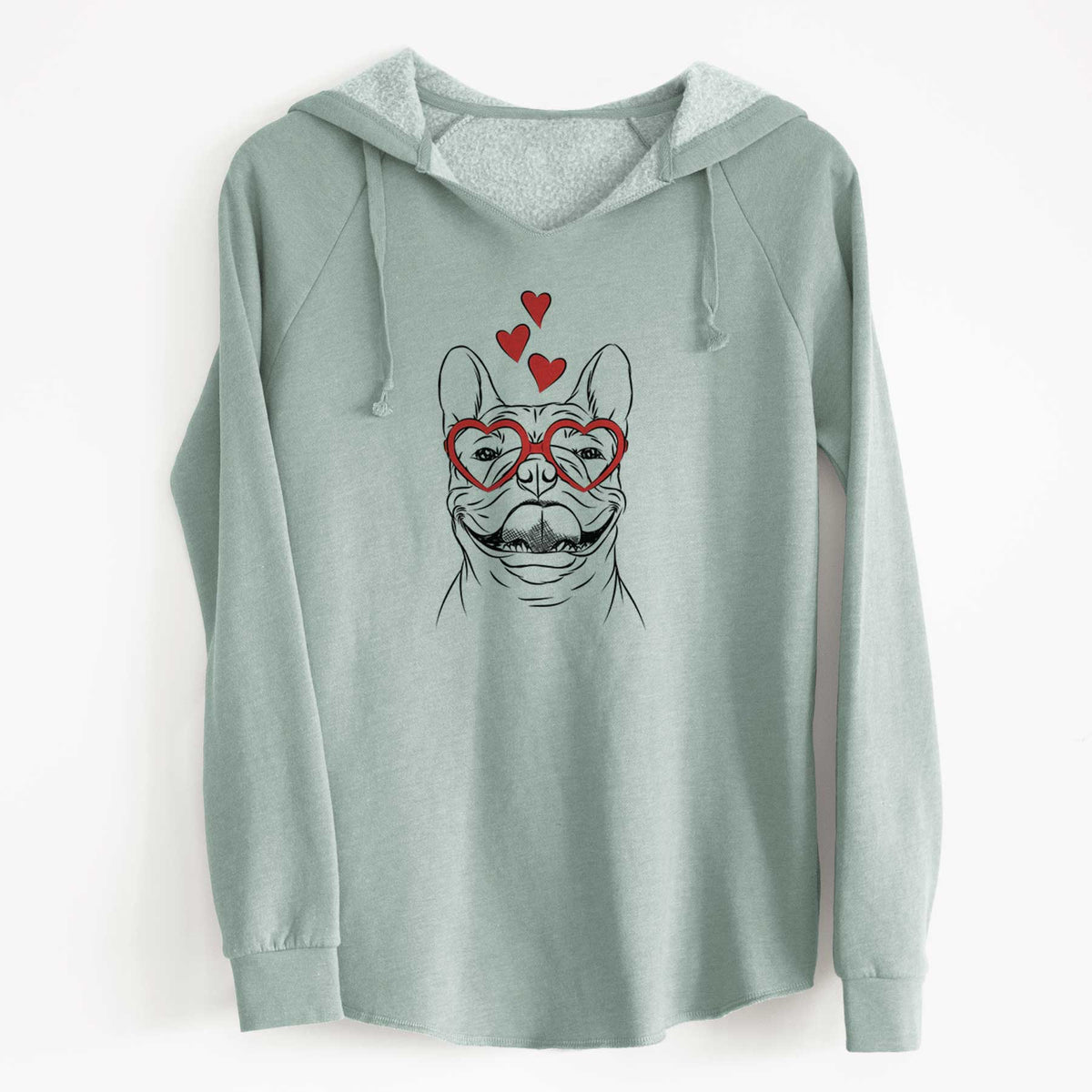 Valentine Gaston the French Bulldog - Cali Wave Hooded Sweatshirt