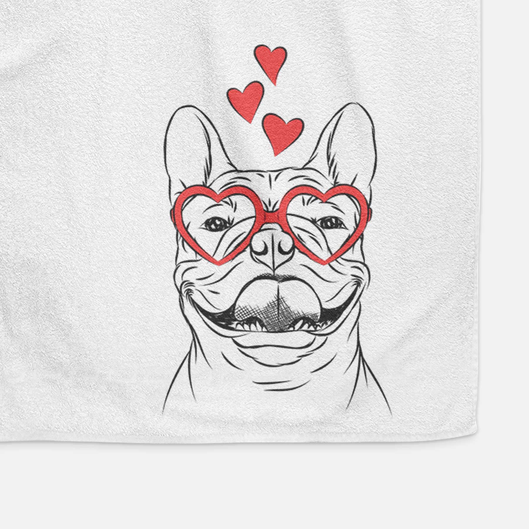 Gaston the French Bulldog Decorative Hand Towel