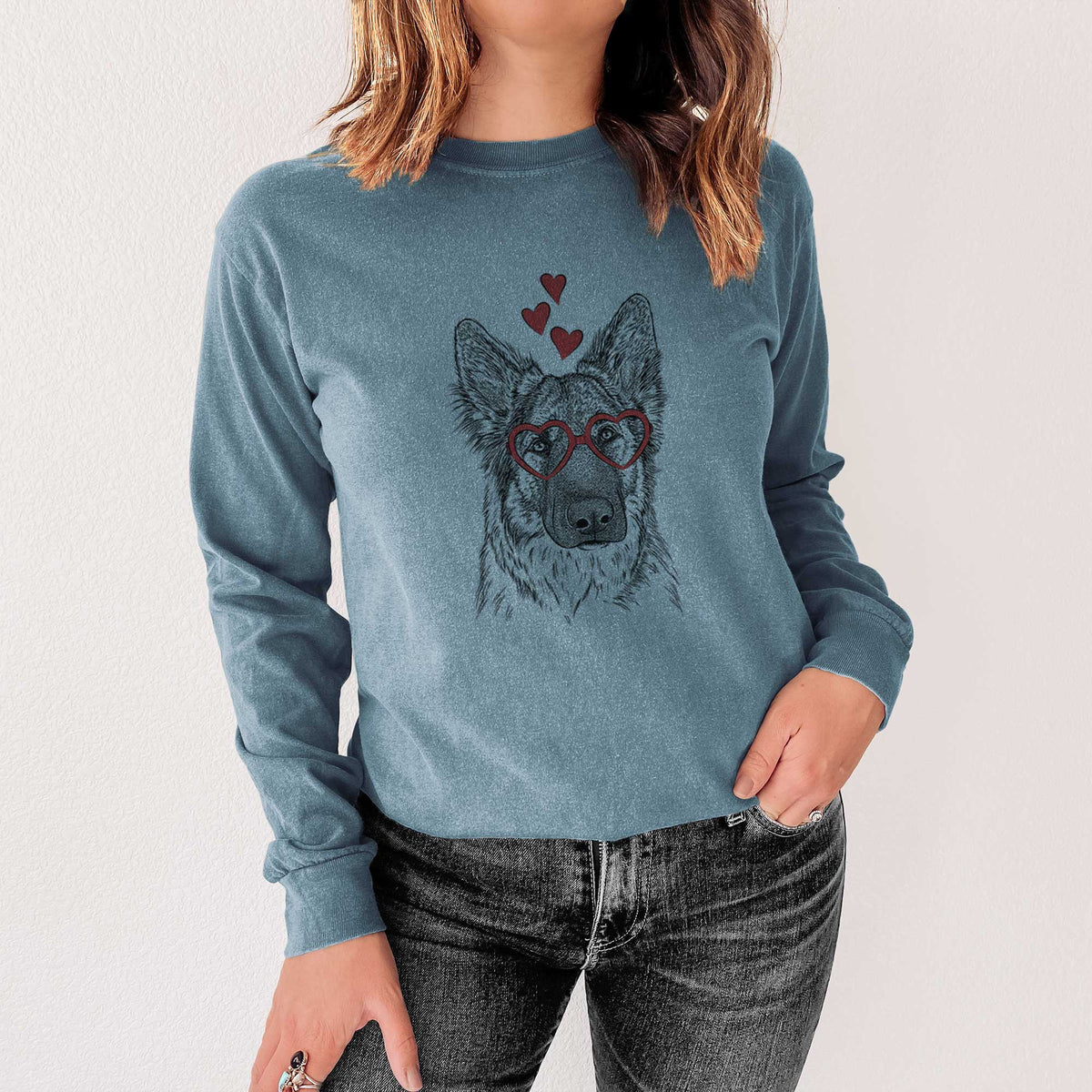 Valentine Geddy the Shiloh Shepherd - Heavyweight 100% Cotton Long Sleeve