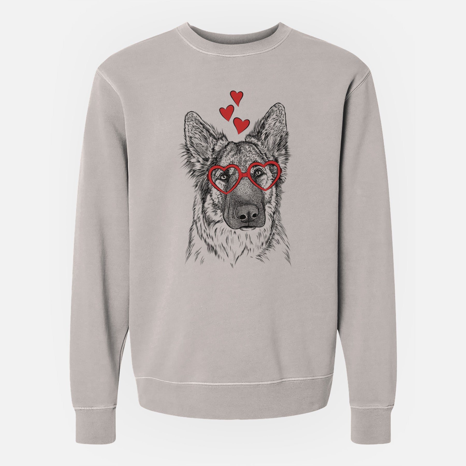 Valentine Geddy the Shiloh Shepherd - Unisex Pigment Dyed Crew Sweatshirt