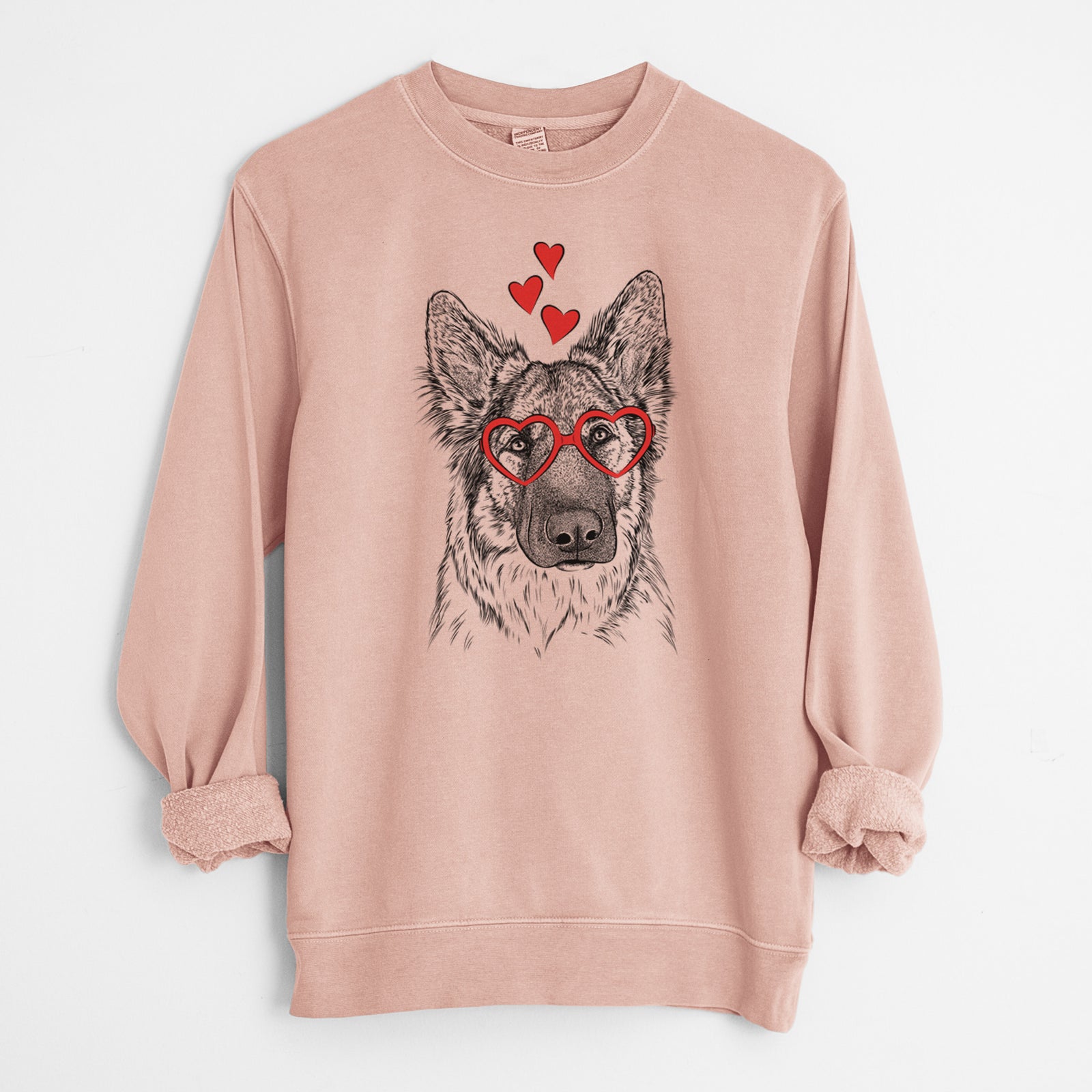 Valentine Geddy the Shiloh Shepherd - Unisex Pigment Dyed Crew Sweatshirt