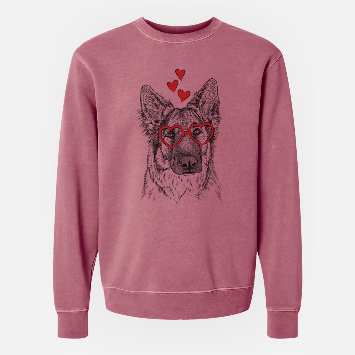 Valentine Geddy the Shiloh Shepherd - Unisex Pigment Dyed Crew Sweatshirt