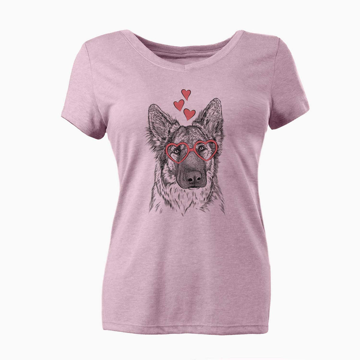 Valentine Geddy the Shiloh Shepherd - Women's V-neck Shirt