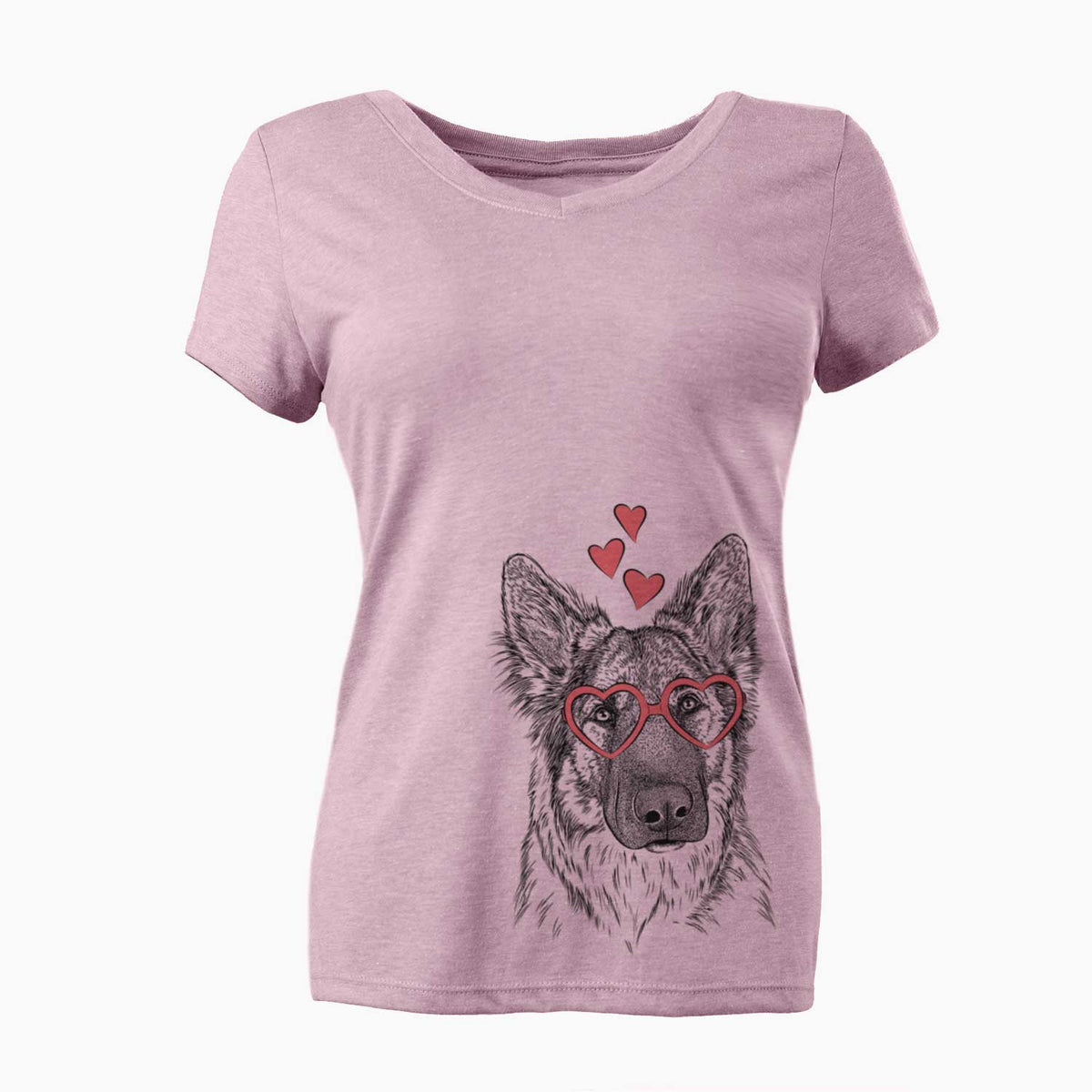 Valentine Geddy the Shiloh Shepherd - Women's V-neck Shirt