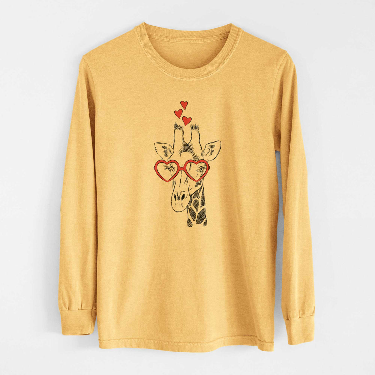 Valentine Geoffrey the Giraffe - Heavyweight 100% Cotton Long Sleeve