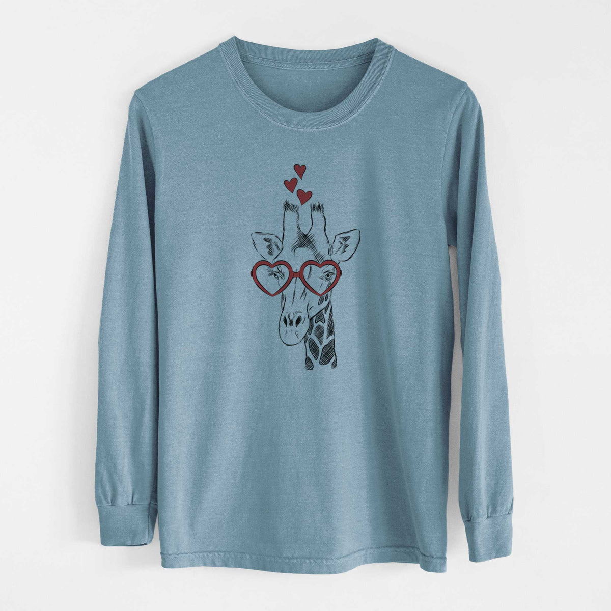 Valentine Geoffrey the Giraffe - Heavyweight 100% Cotton Long Sleeve