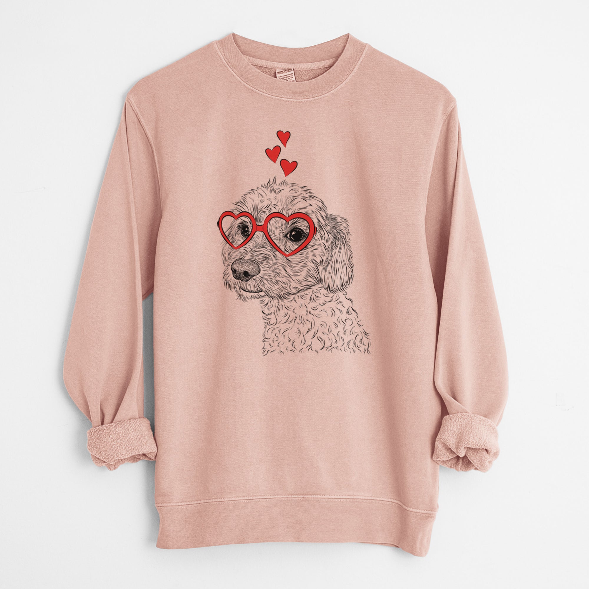 Valentine Georgie Boy the Mixed Breed - Unisex Pigment Dyed Crew Sweatshirt