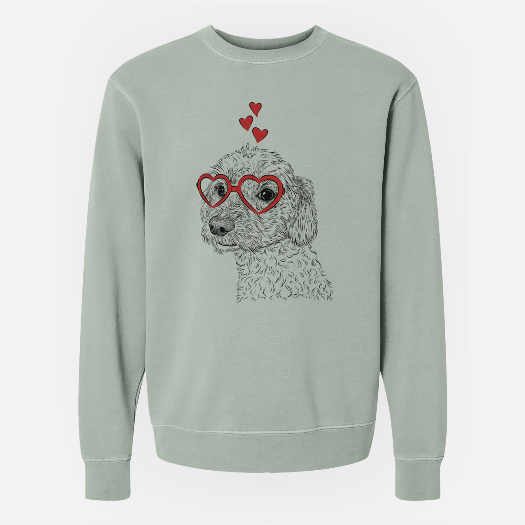 Valentine Georgie Boy the Mixed Breed - Unisex Pigment Dyed Crew Sweatshirt