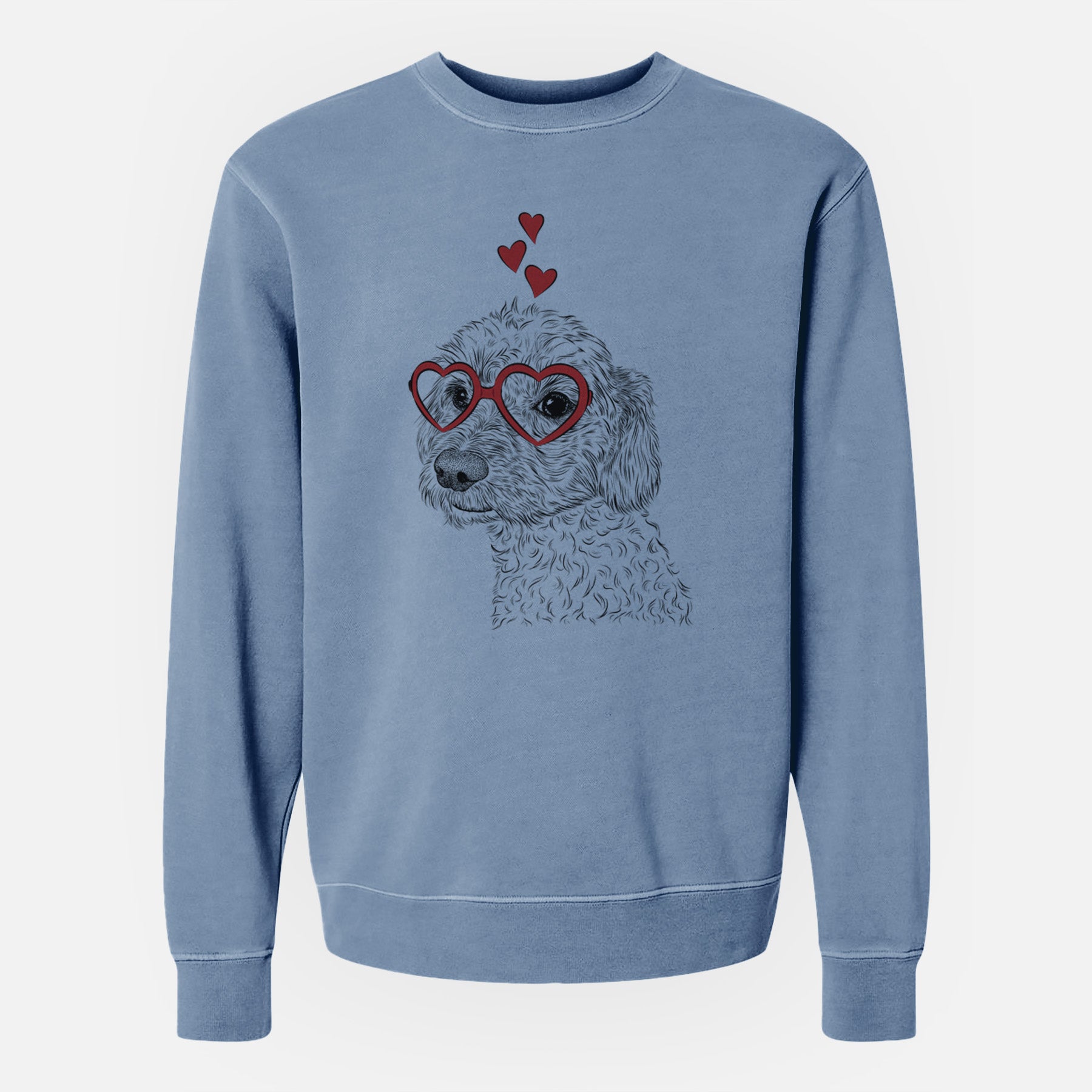 Valentine Georgie Boy the Mixed Breed - Unisex Pigment Dyed Crew Sweatshirt