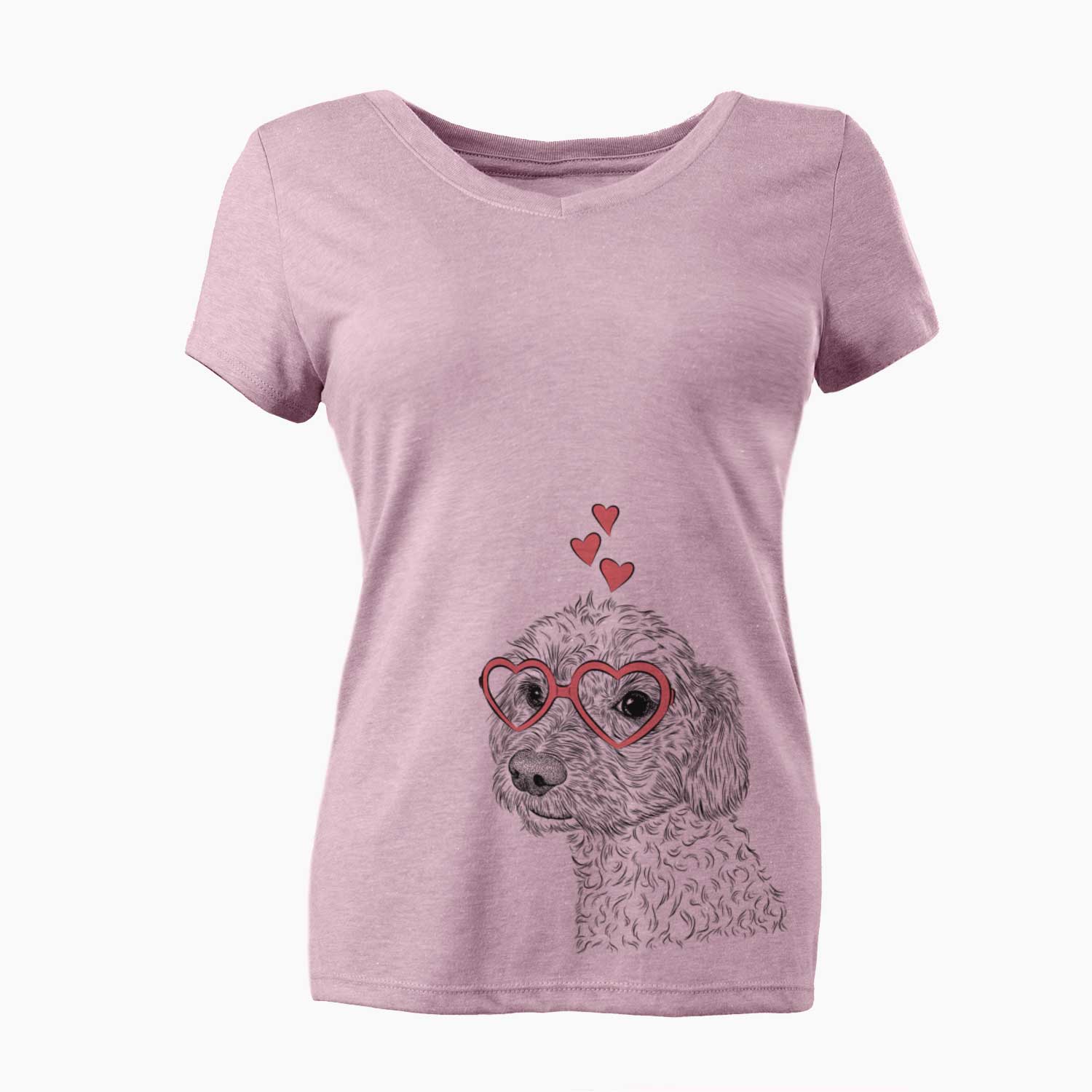 Valentine Georgie Boy the Mixed Breed - Women's V-neck Shirt