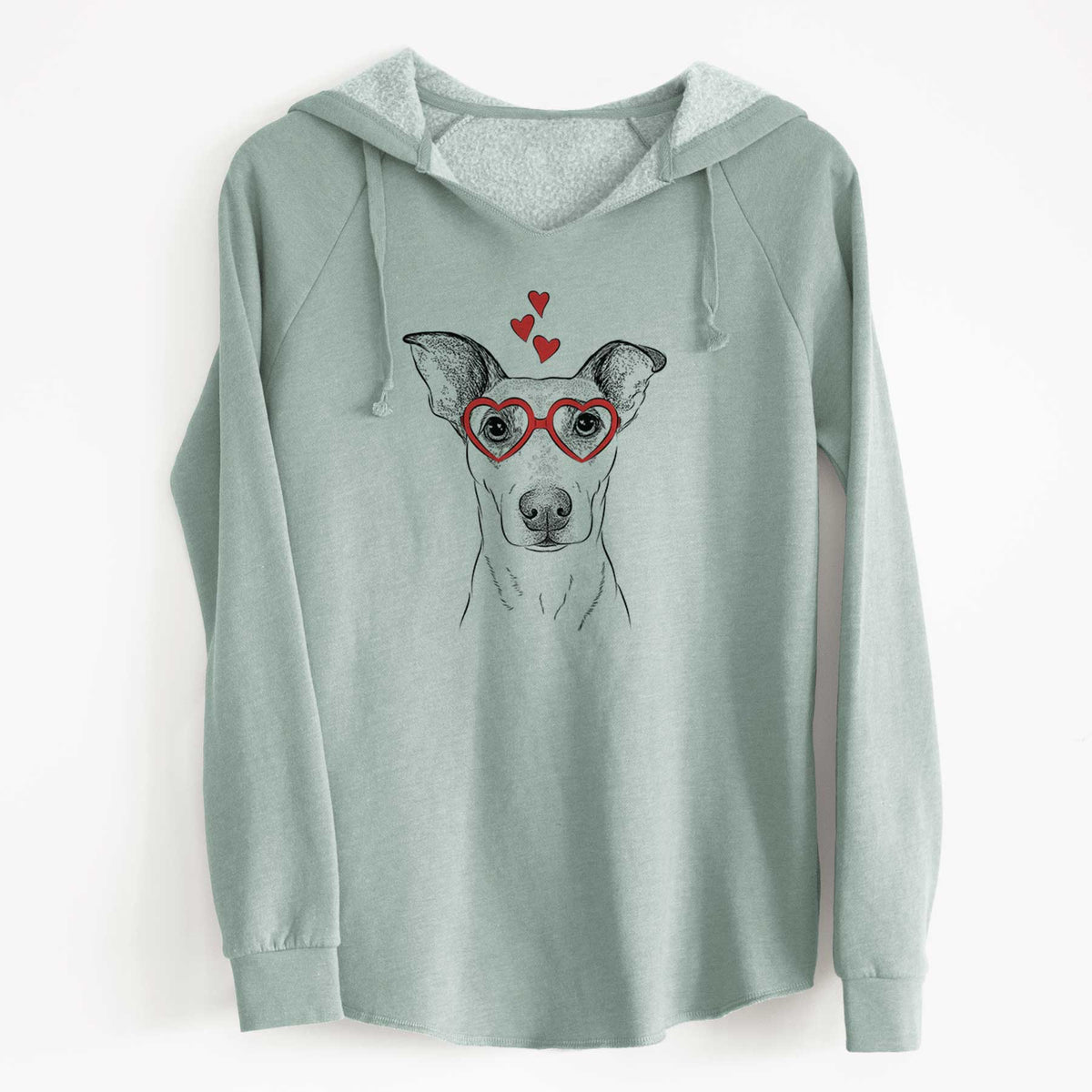 Valentine Georgie Rat the Terrier Mix - Cali Wave Hooded Sweatshirt