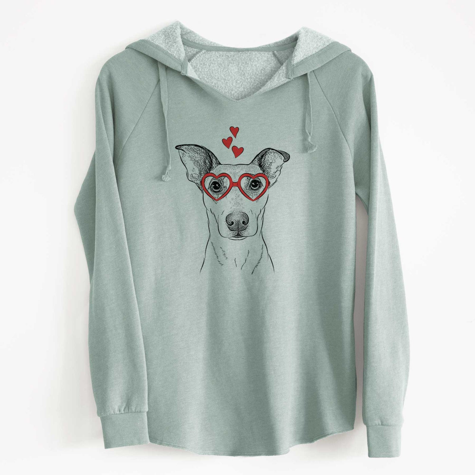 Valentine Georgie Rat the Terrier Mix - Cali Wave Hooded Sweatshirt