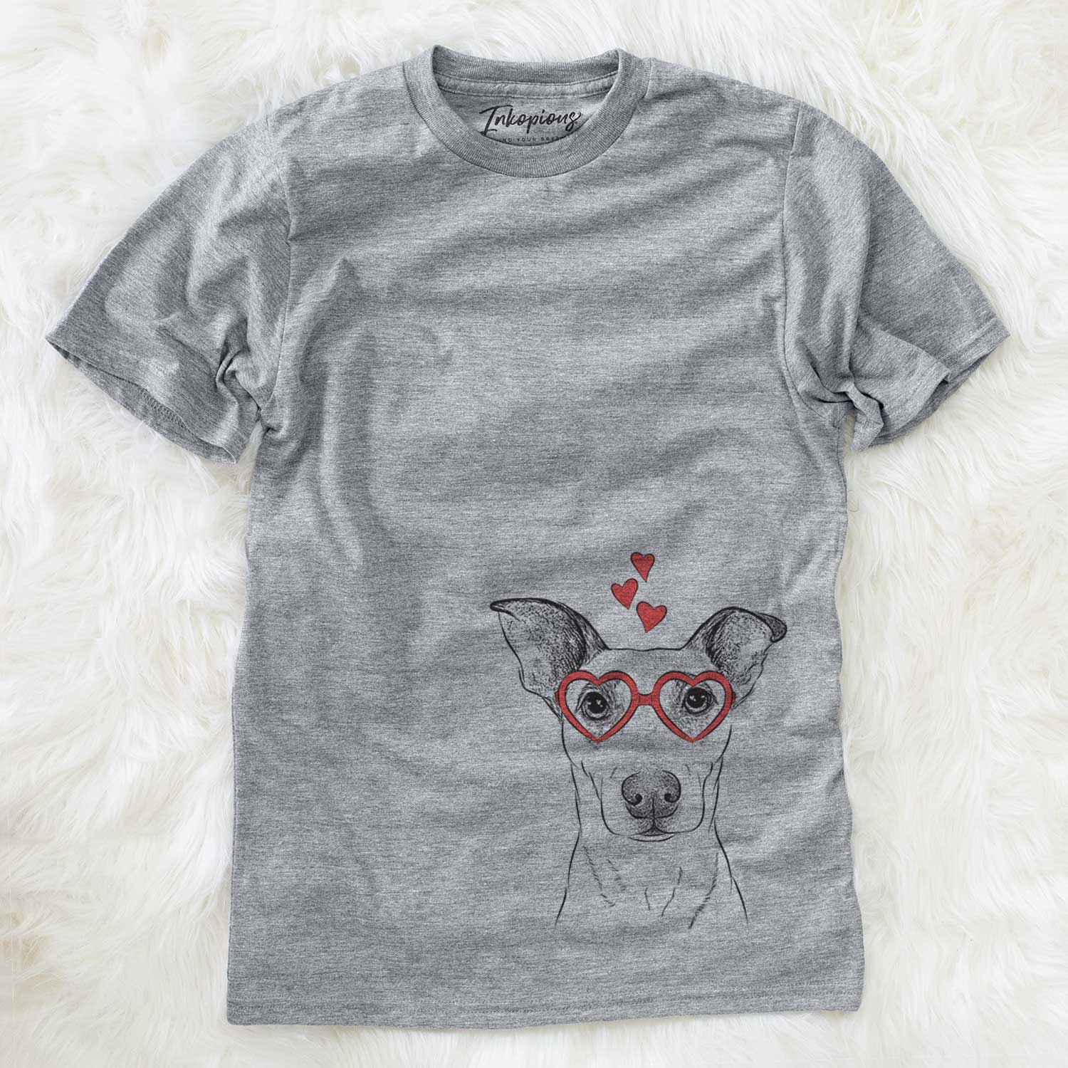 Valentine Georgie Rat the Terrier Mix - Unisex Crewneck