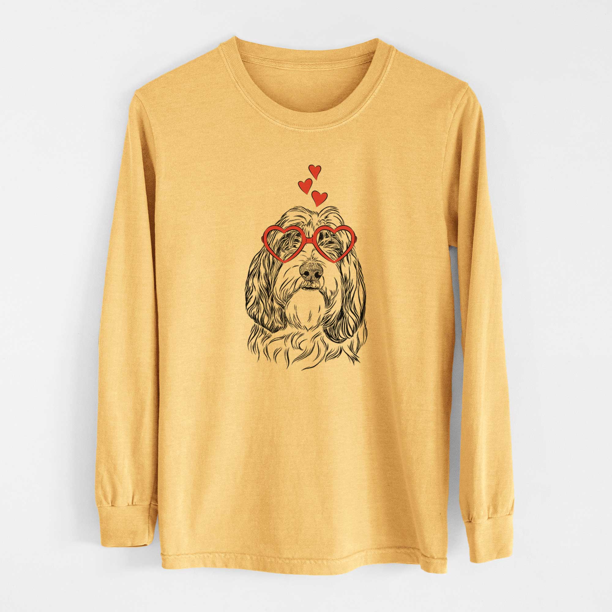 Valentine Gerard the Petit Basset Griffon Vendeen - Heavyweight 100% Cotton Long Sleeve