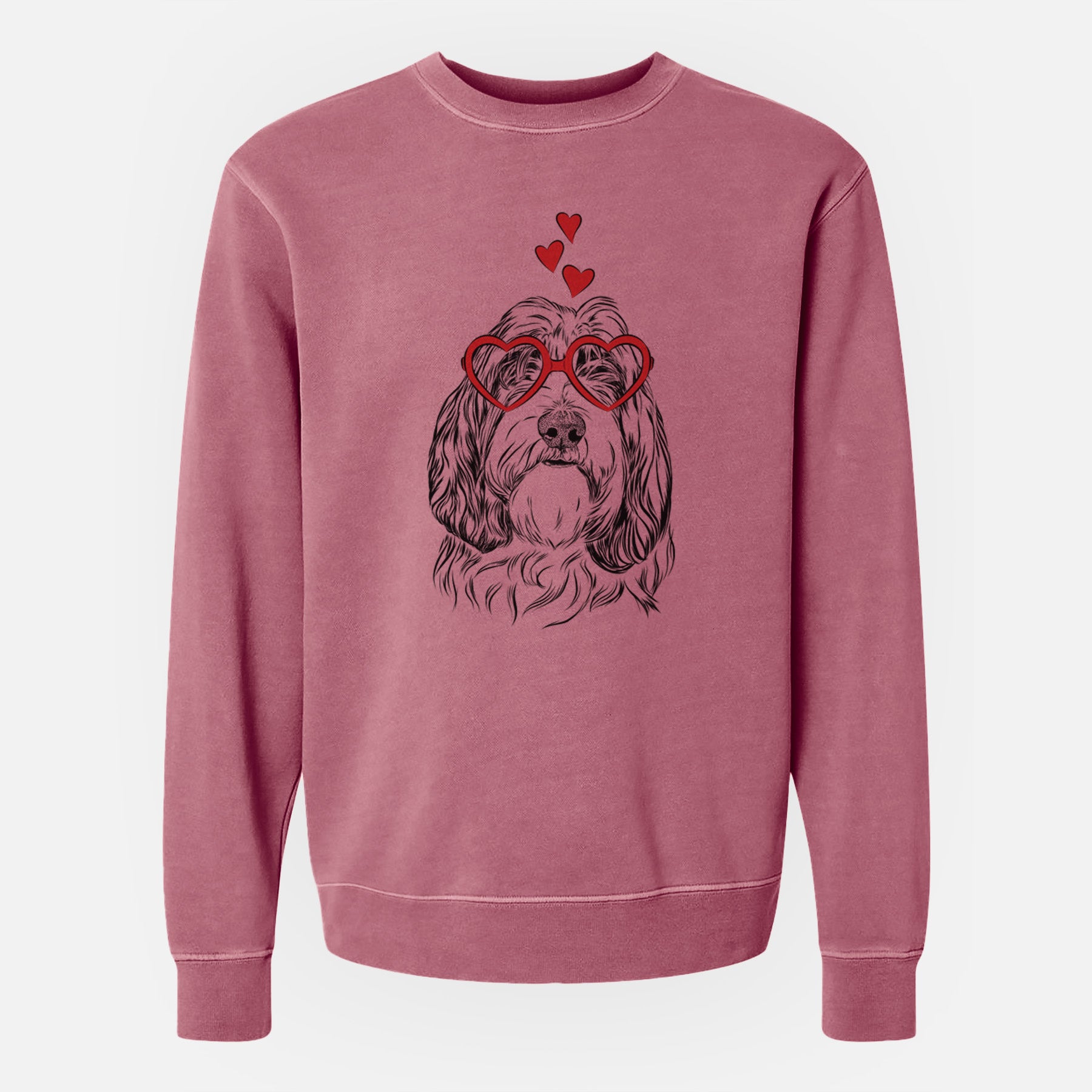 Valentine Gerard the Petit Basset Griffon Vendeen - Unisex Pigment Dyed Crew Sweatshirt