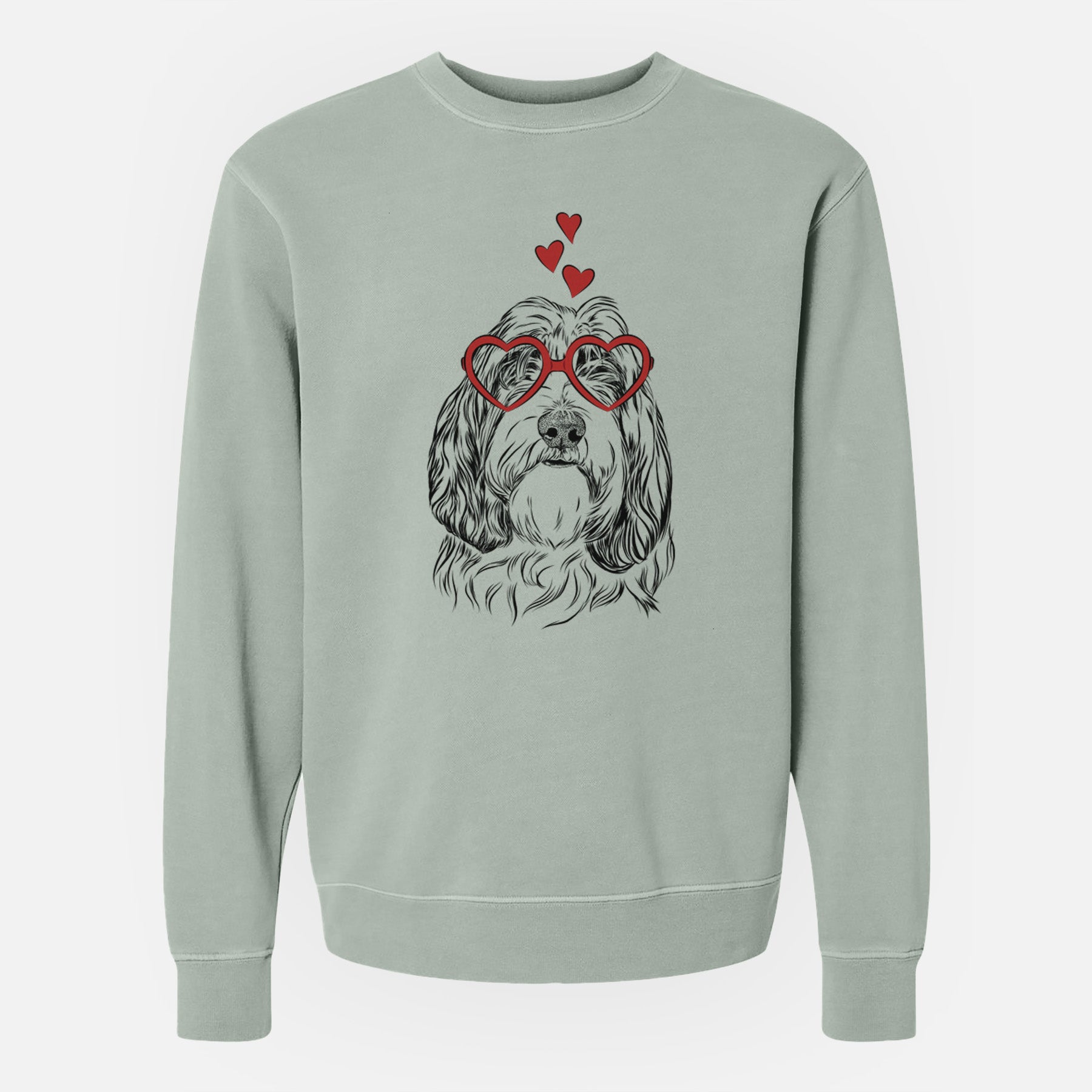 Valentine Gerard the Petit Basset Griffon Vendeen - Unisex Pigment Dyed Crew Sweatshirt